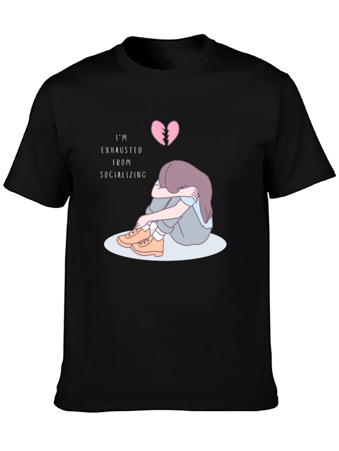 Im Exhausted From Socializing Graphic T-Shirt