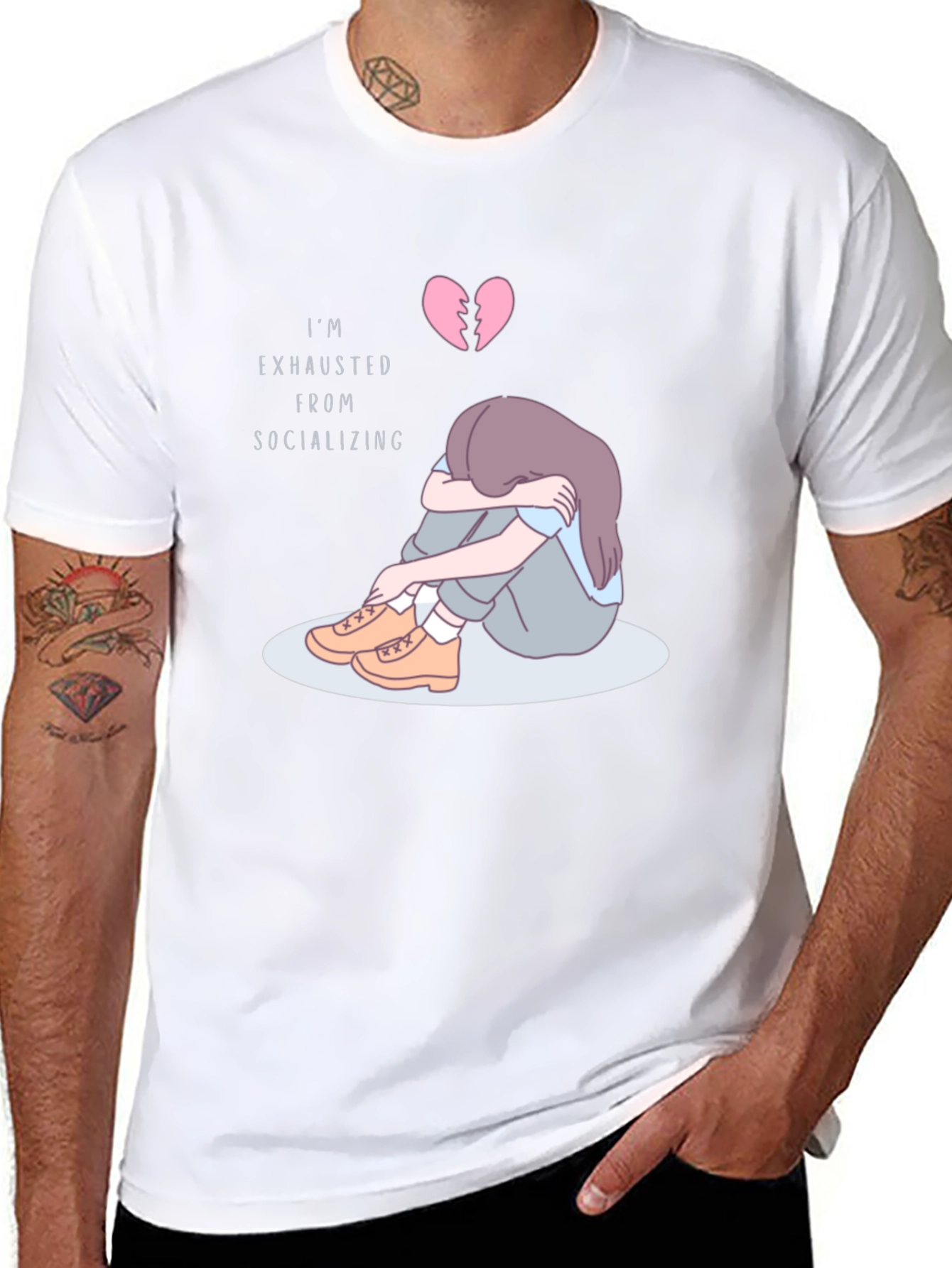 Im Exhausted From Socializing Graphic T-Shirt