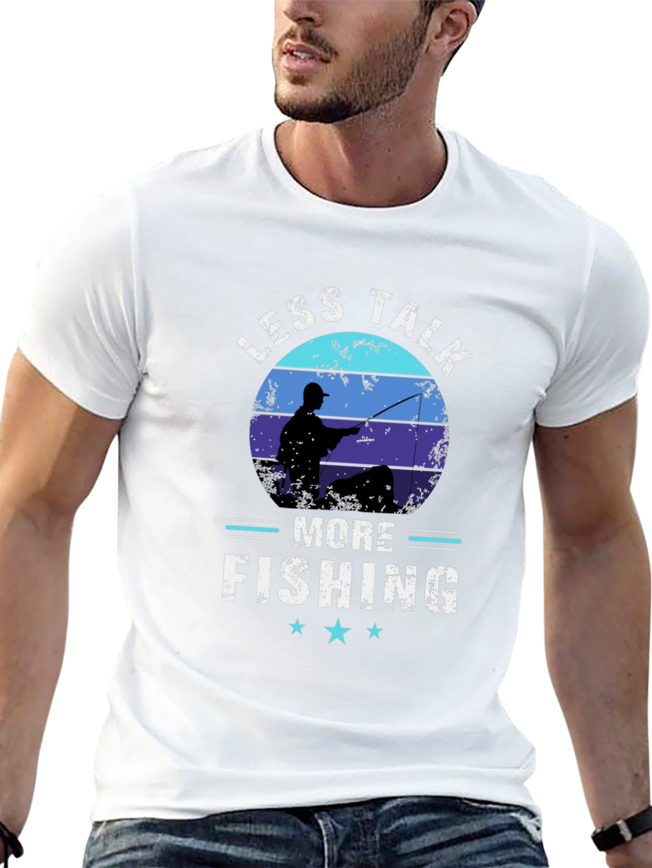 Less Talk More Fishing Graphic T-Shirt