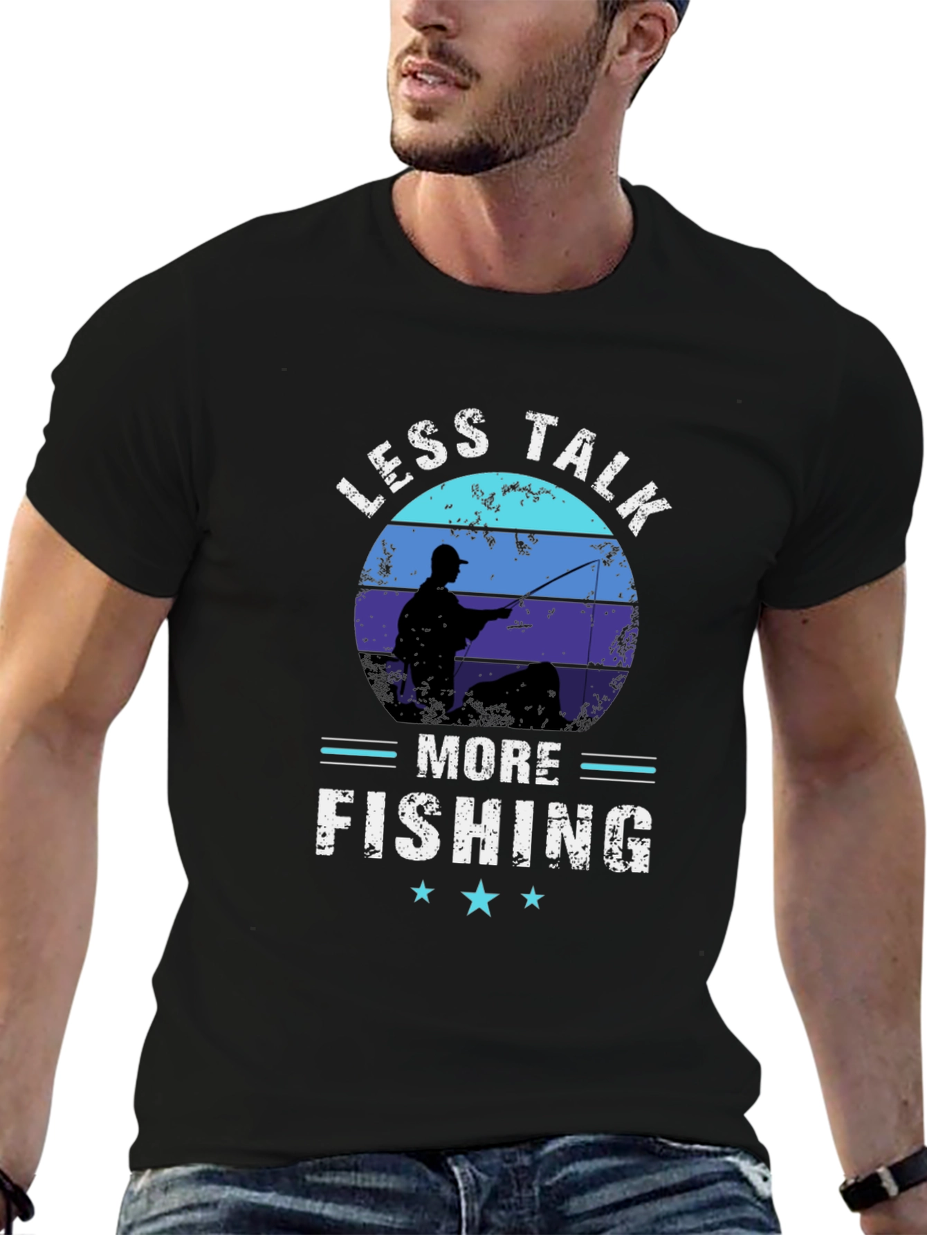 Less Talk More Fishing Graphic T-Shirt