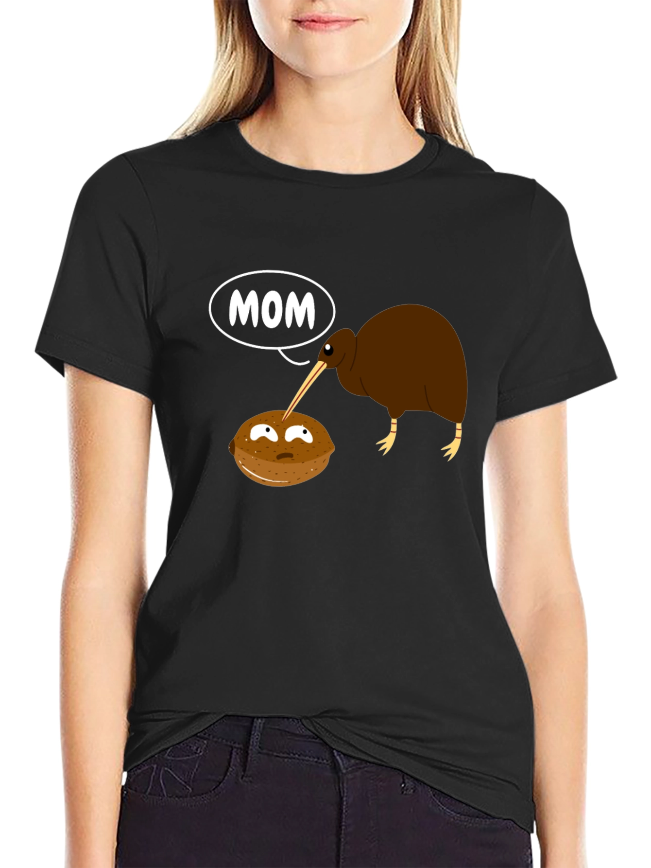 Kiwi Bird Mom Graphic T-Shirt