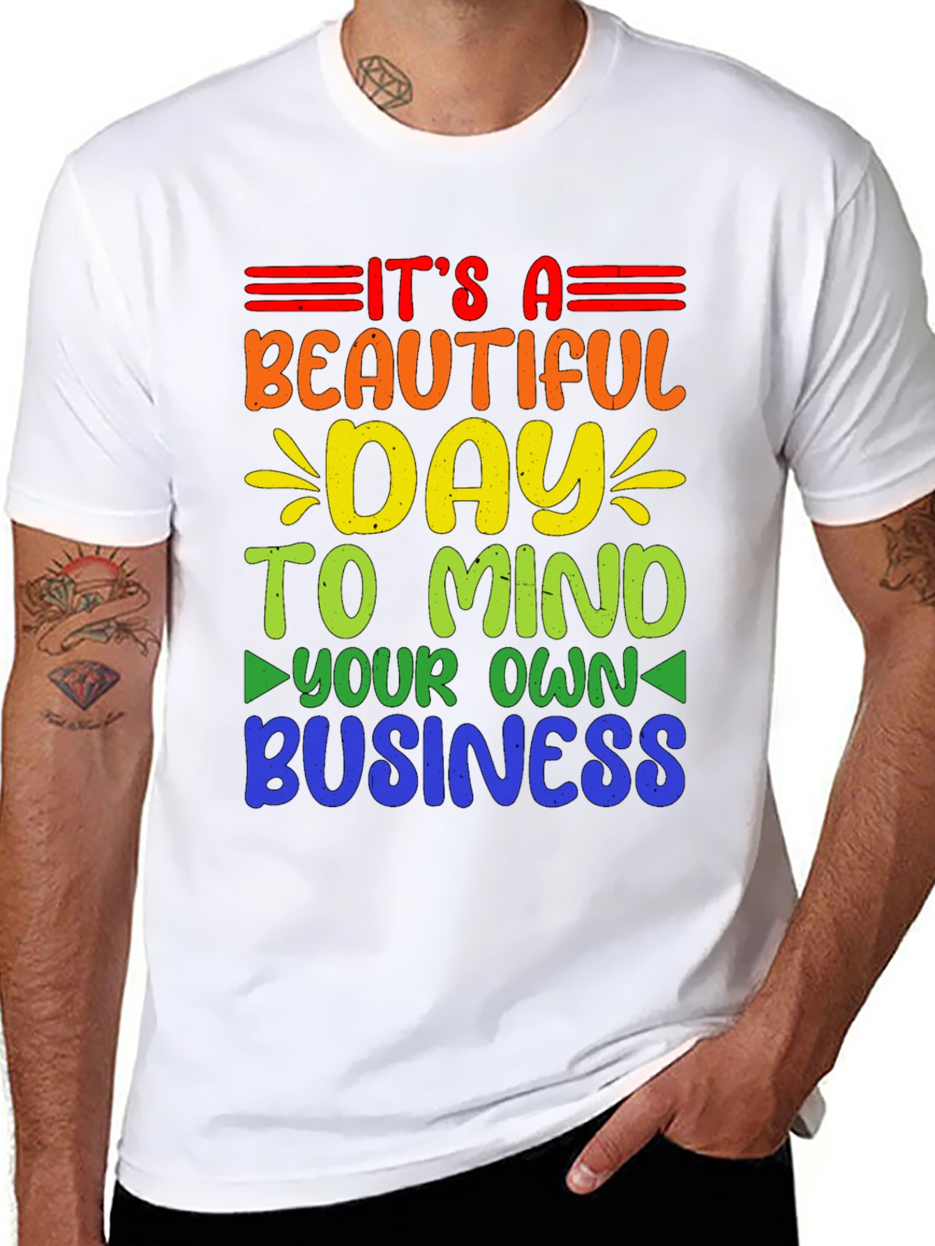 Mind Your Own Business Rainbow T-Shirt