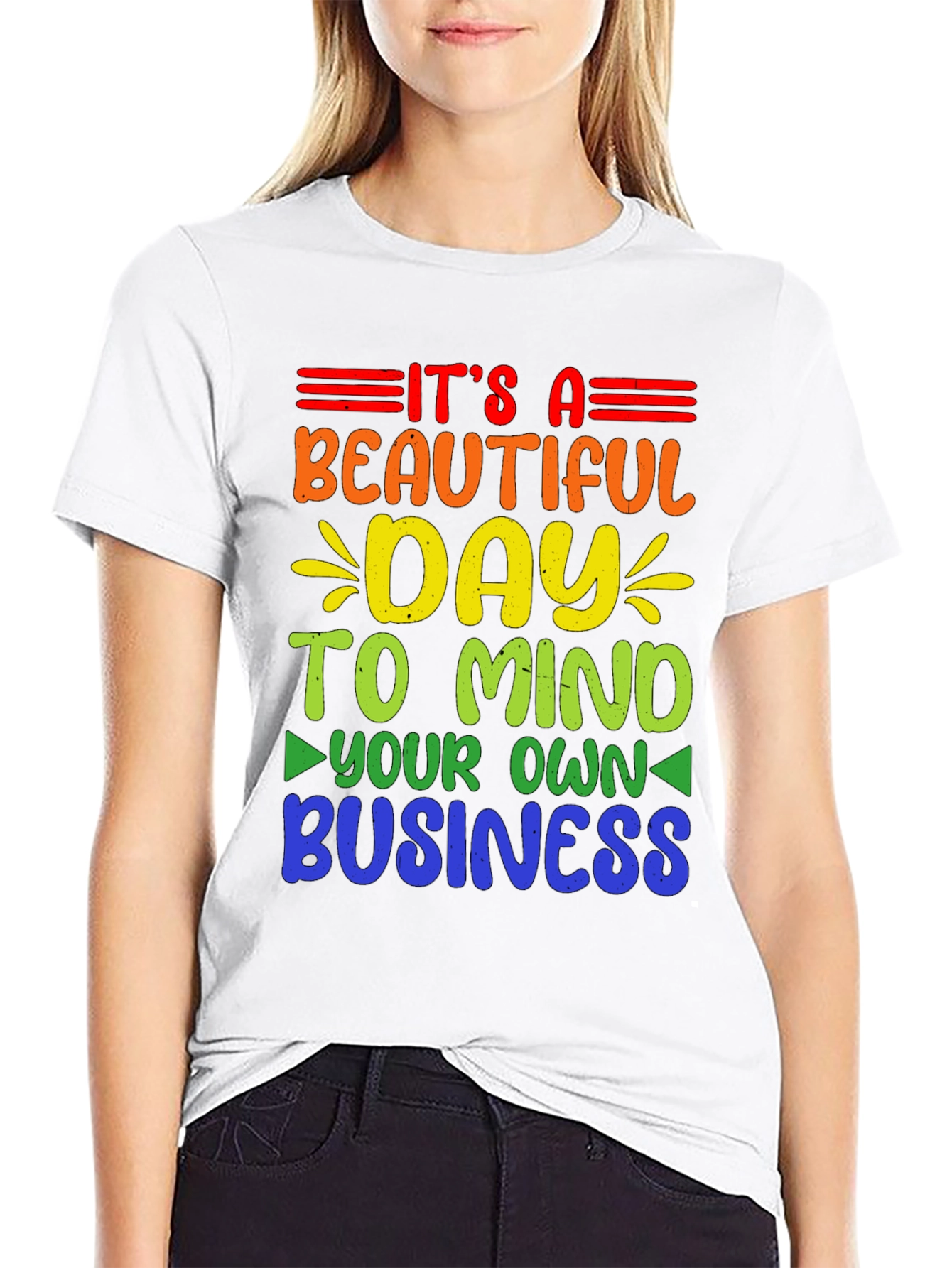 Mind Your Own Business Rainbow T-Shirt