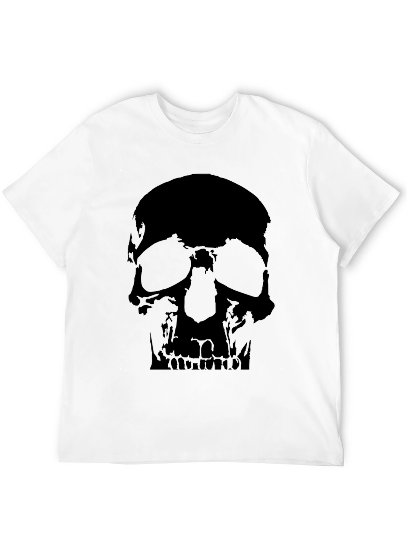 Skull Graphic Print Black T-Shirt
