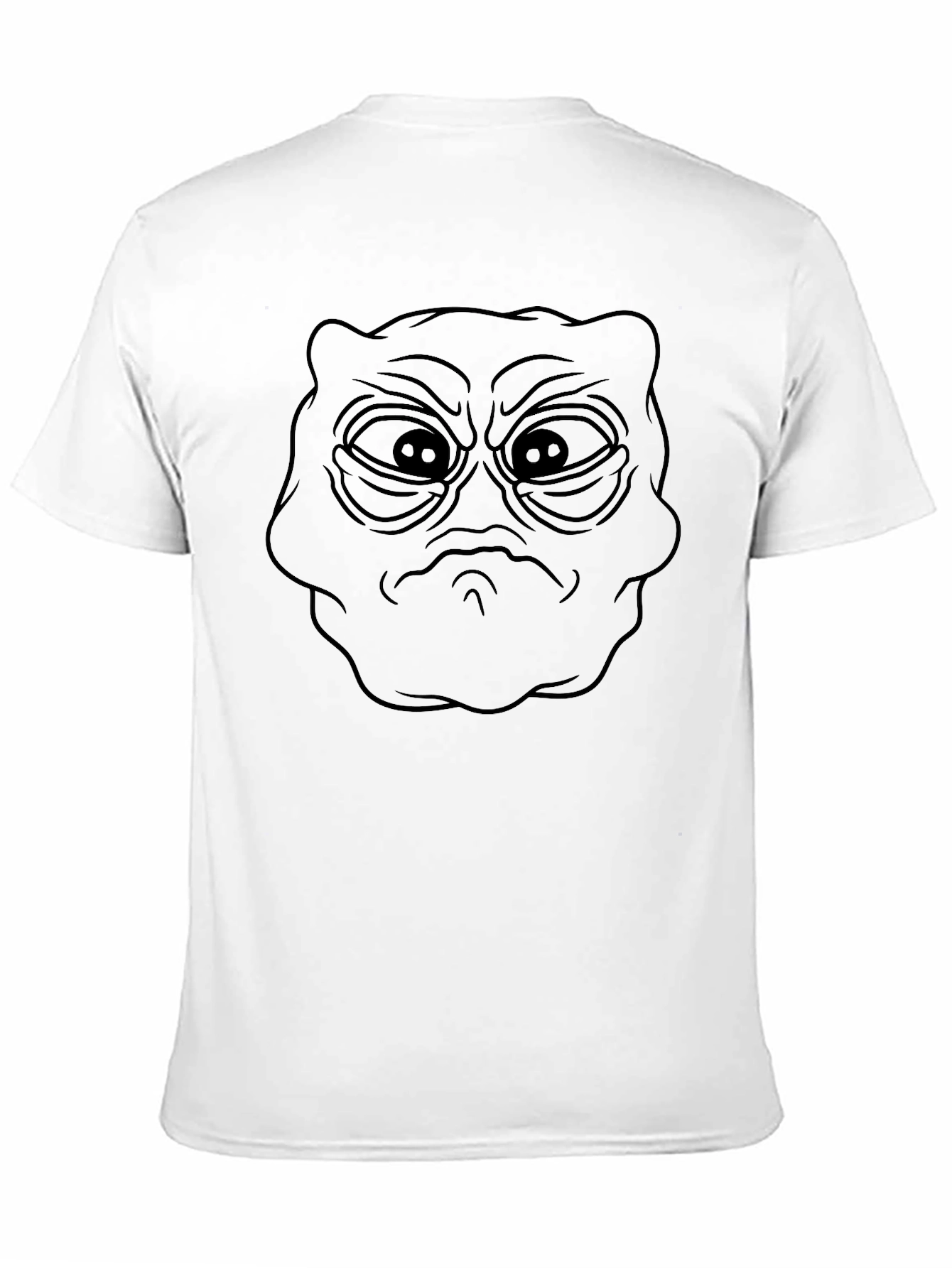 Grumpy Alien Head Graphic Black T-Shirt