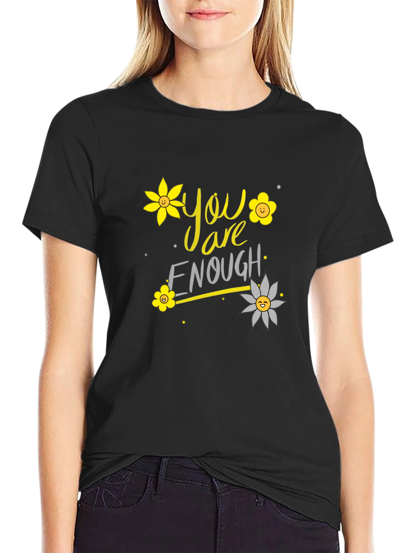 You Are Enough Floral Graphic T-Shirt