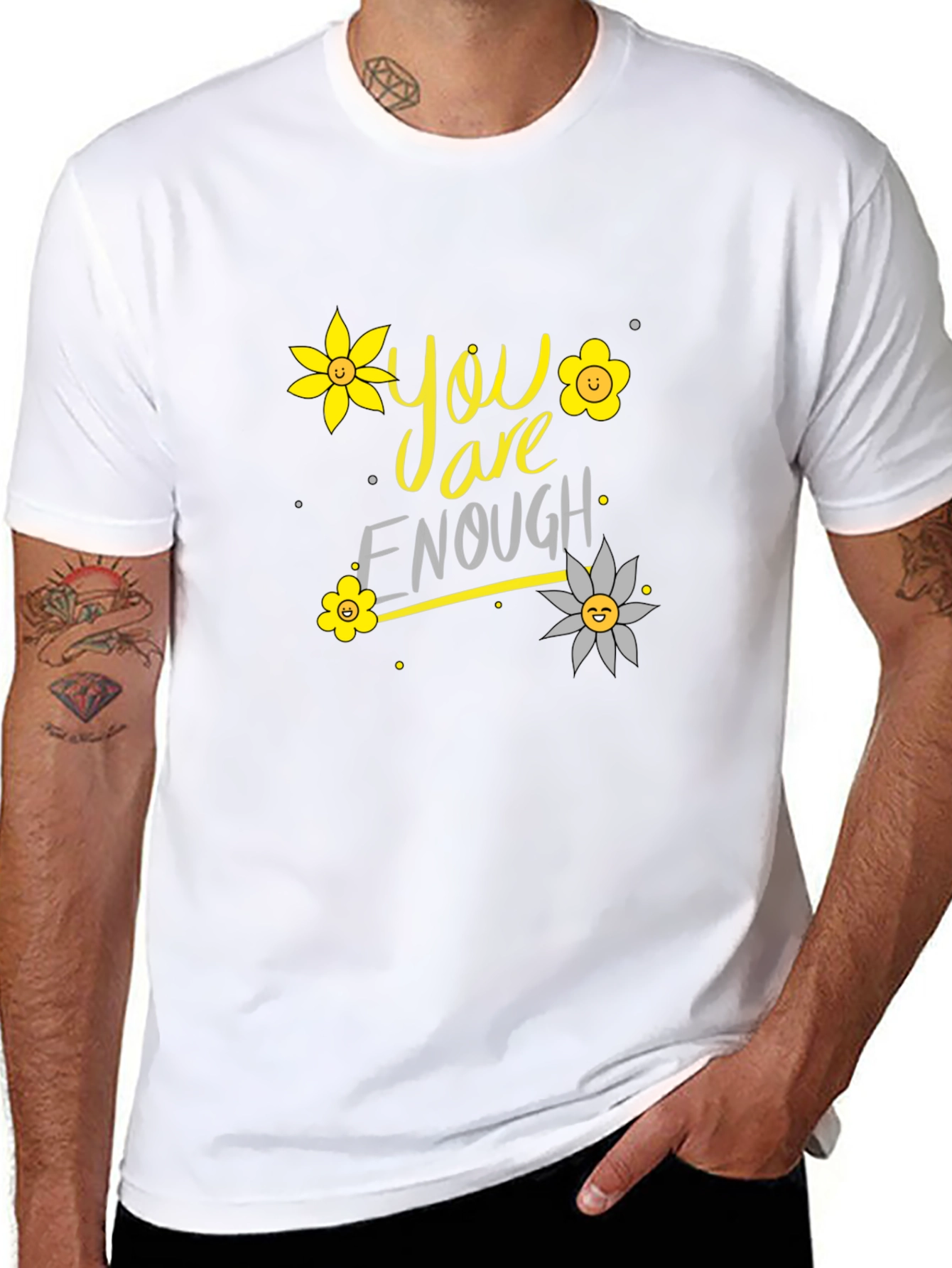 You Are Enough Floral Graphic T-Shirt