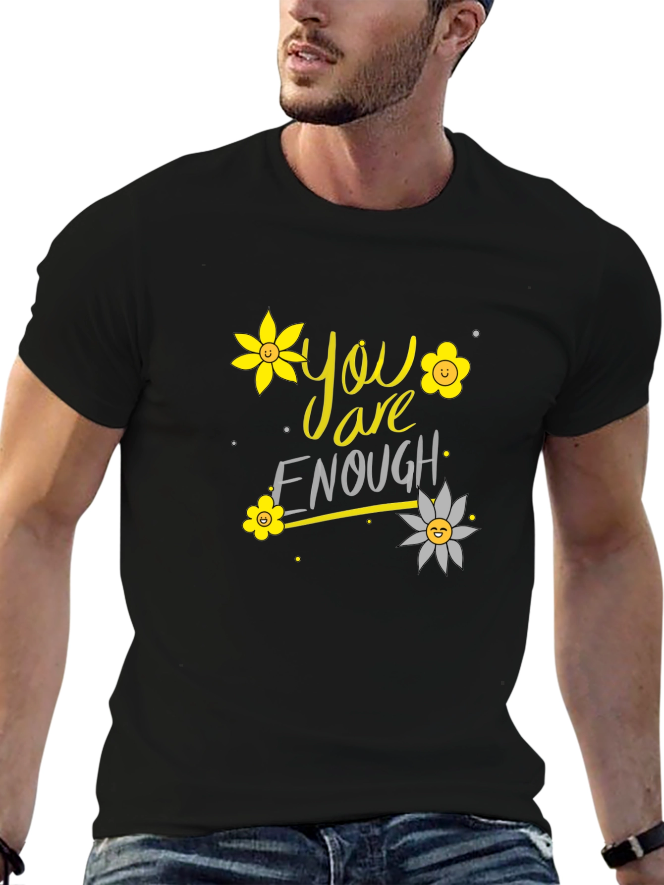 You Are Enough Floral Graphic T-Shirt