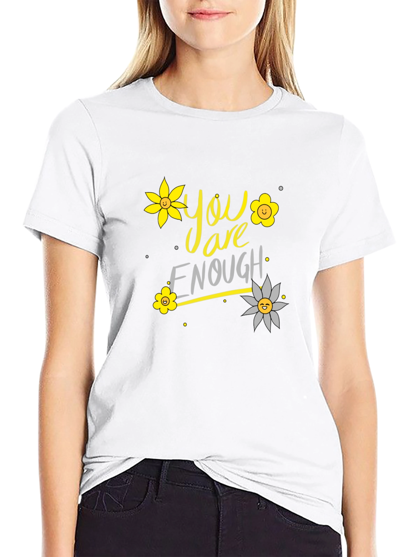 You Are Enough Floral Graphic T-Shirt