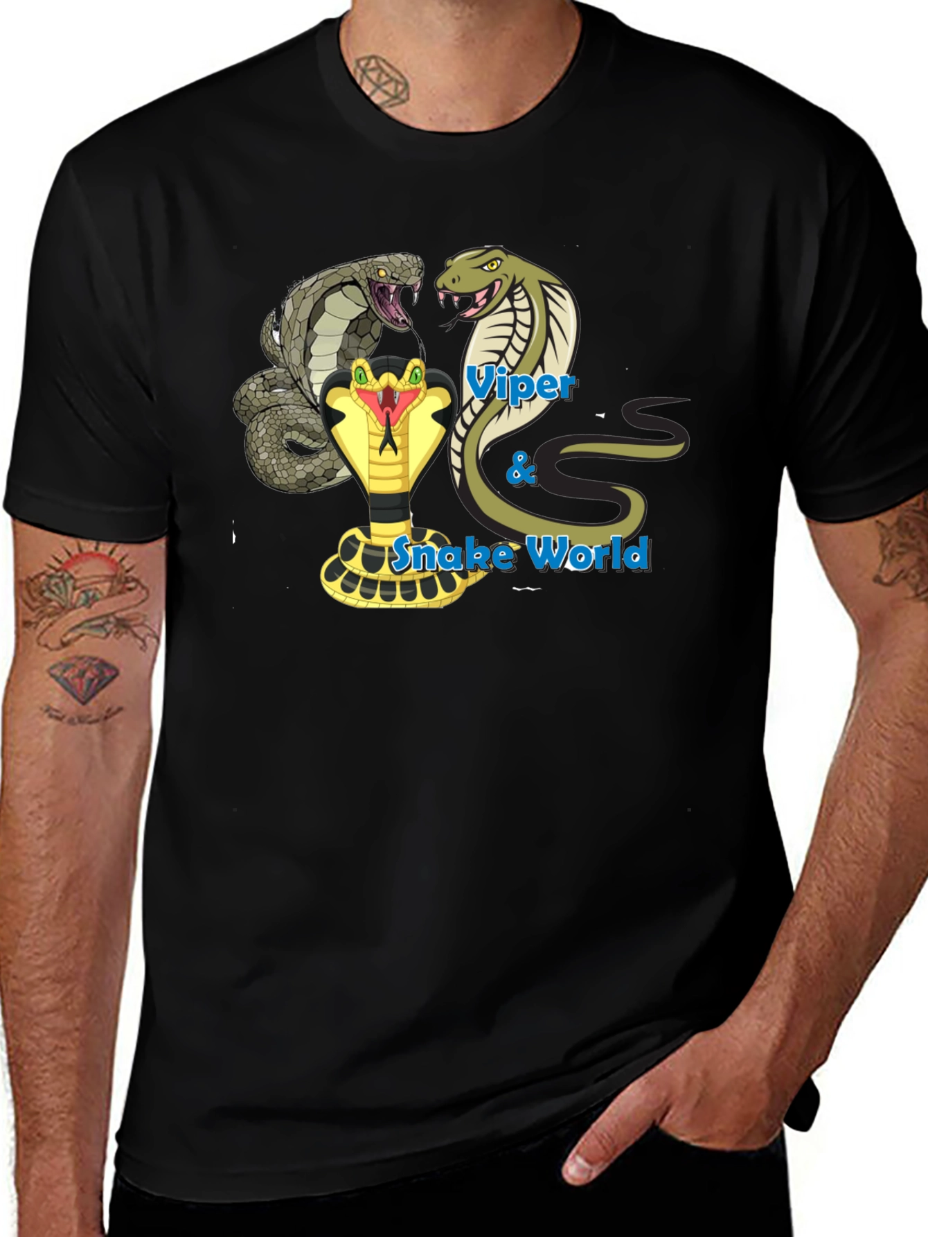 Viper & Snake World Graphic T-Shirt