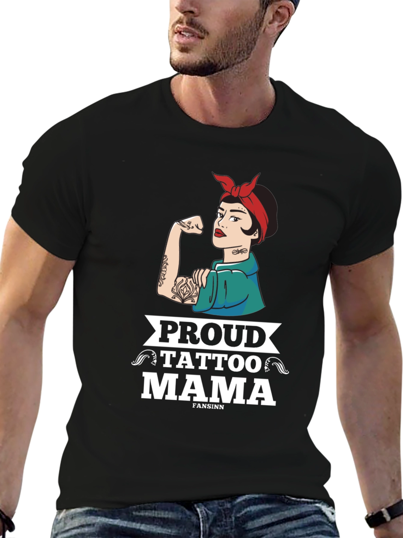 Proud Tattoo Mama T-Shirt - Black Graphic Tee