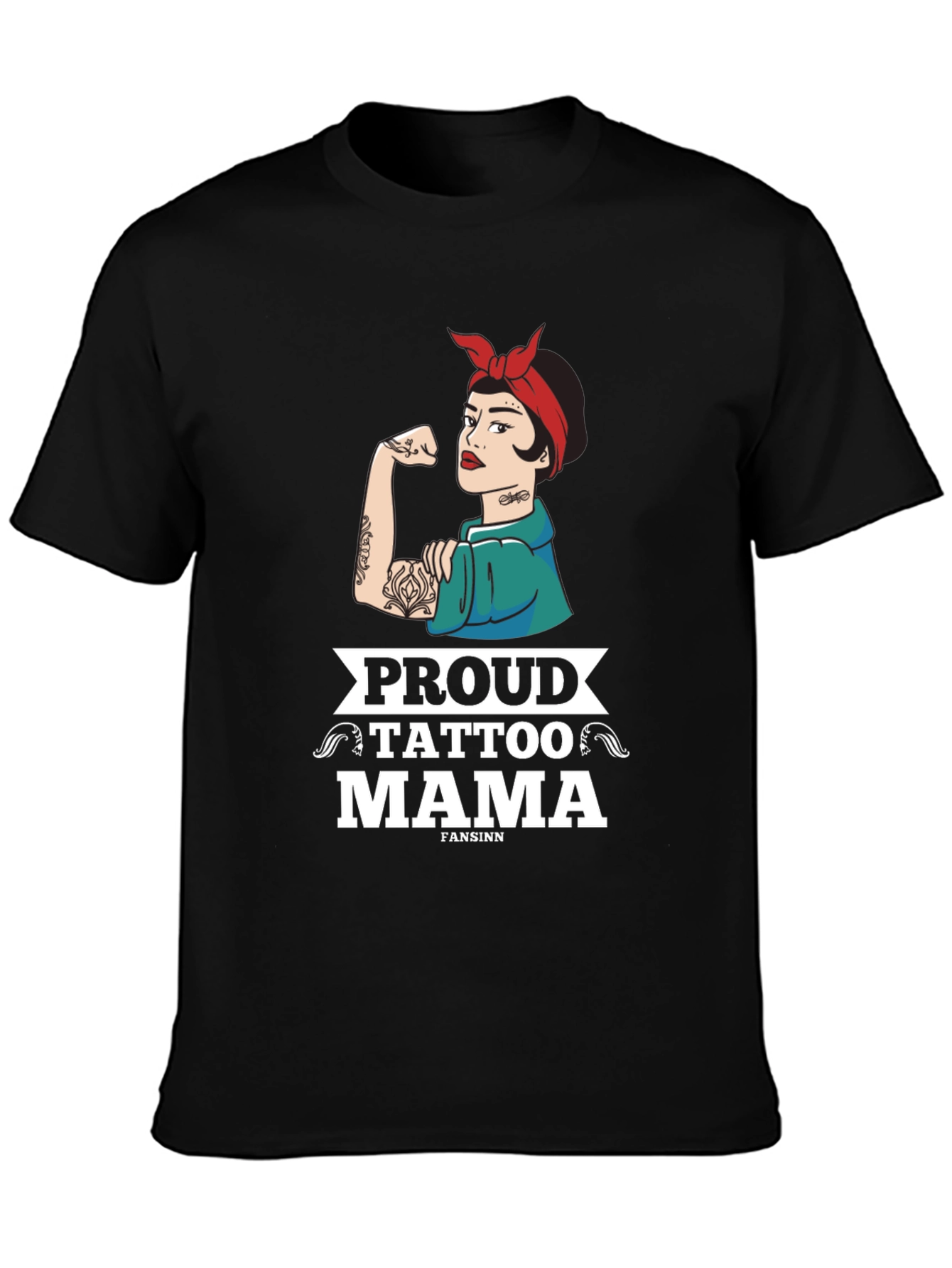 Proud Tattoo Mama T-Shirt - Black Graphic Tee