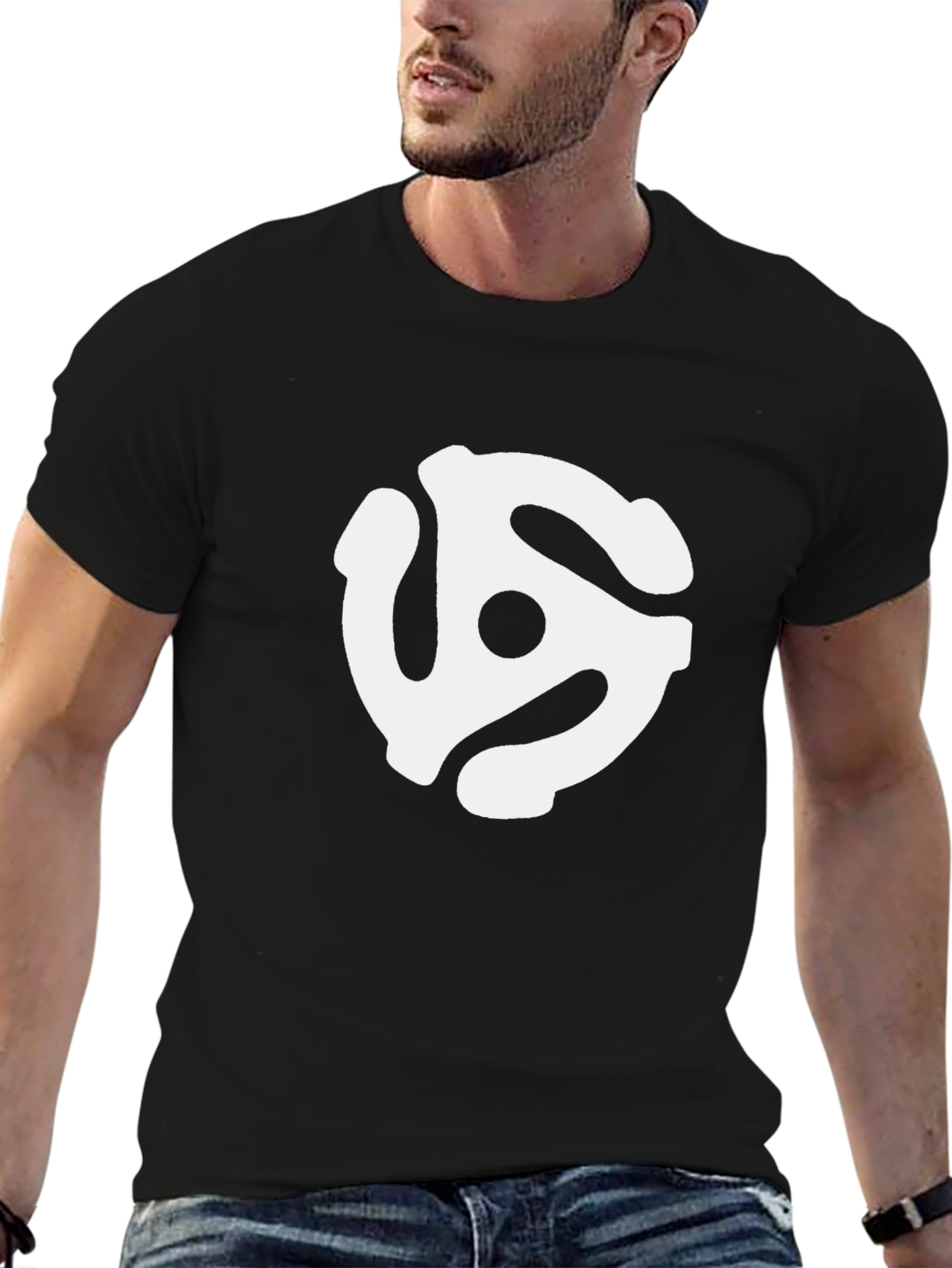Retro Music Lover T-Shirt - 45 RPM Adapter Design