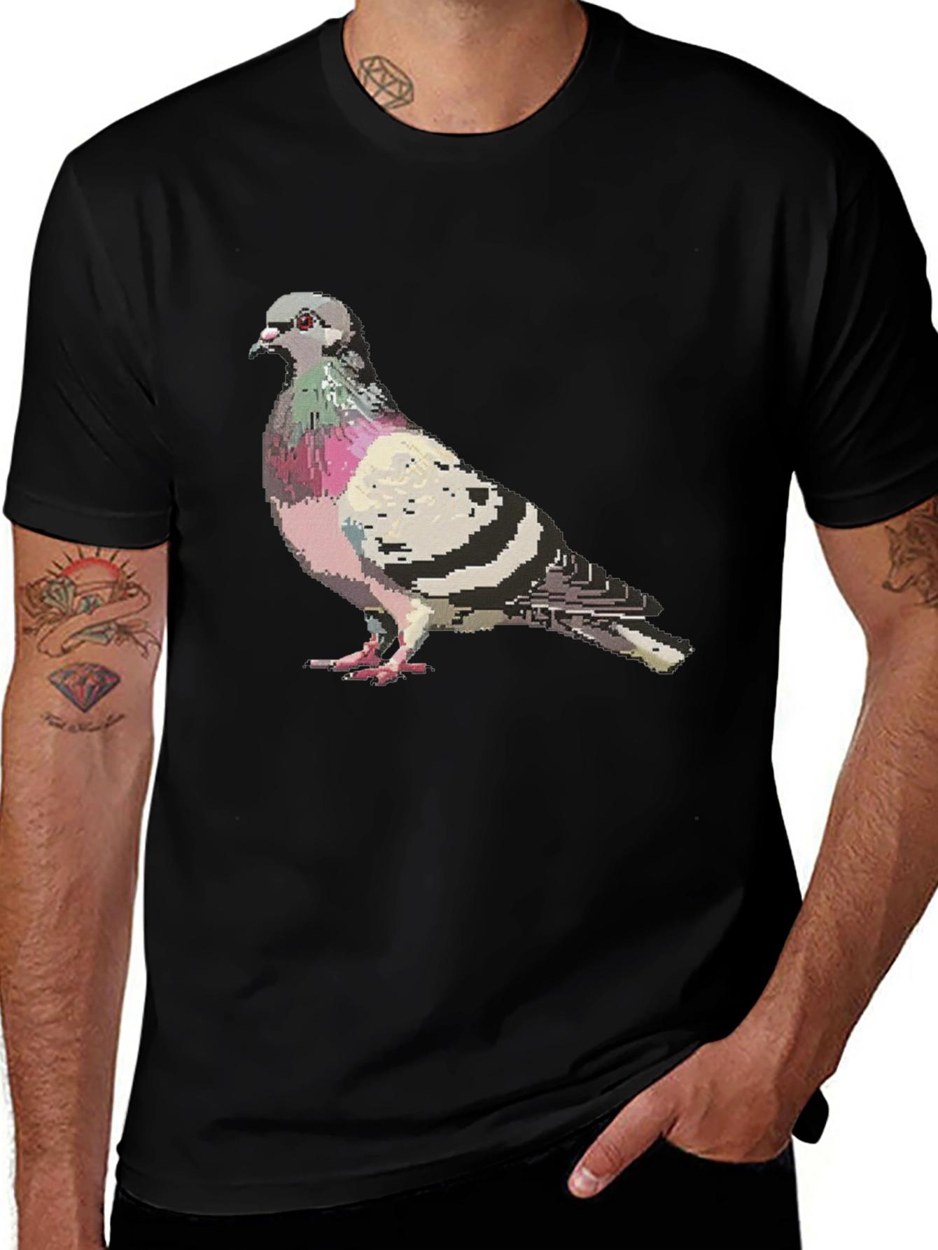 Pixel Pigeon Graphic T-Shirt - Urban Streetwear Tee