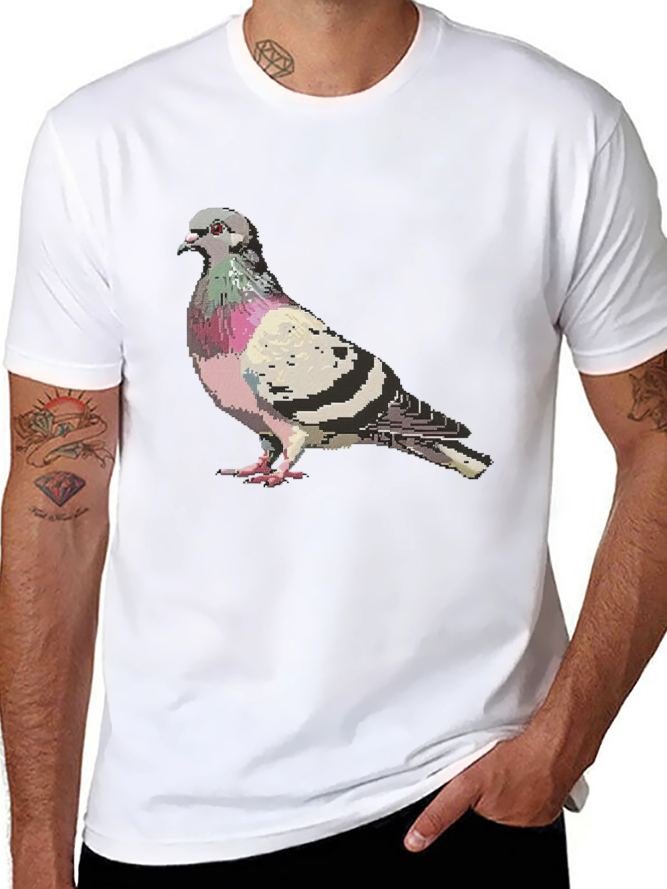 Pixel Pigeon Graphic T-Shirt - Urban Streetwear Tee