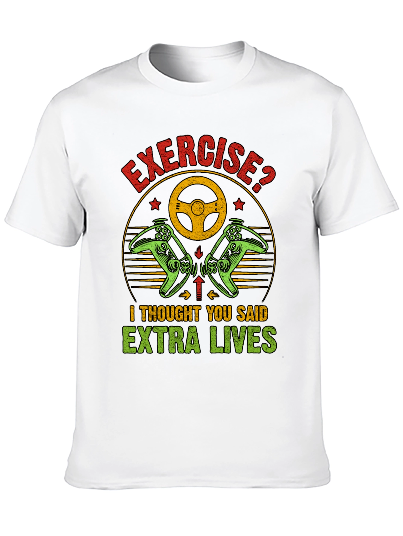 Funny Exercise Extra Lives Gaming T-Shirt