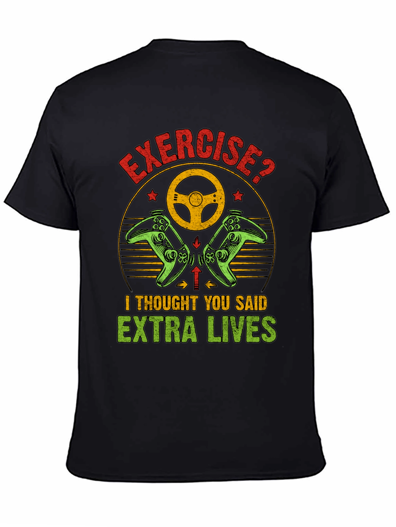 Funny Exercise Extra Lives Gaming T-Shirt