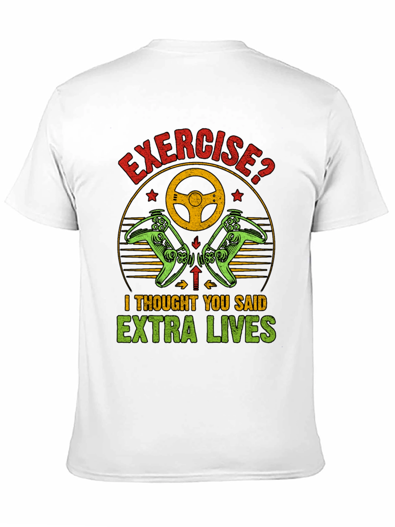 Funny Exercise Extra Lives Gaming T-Shirt