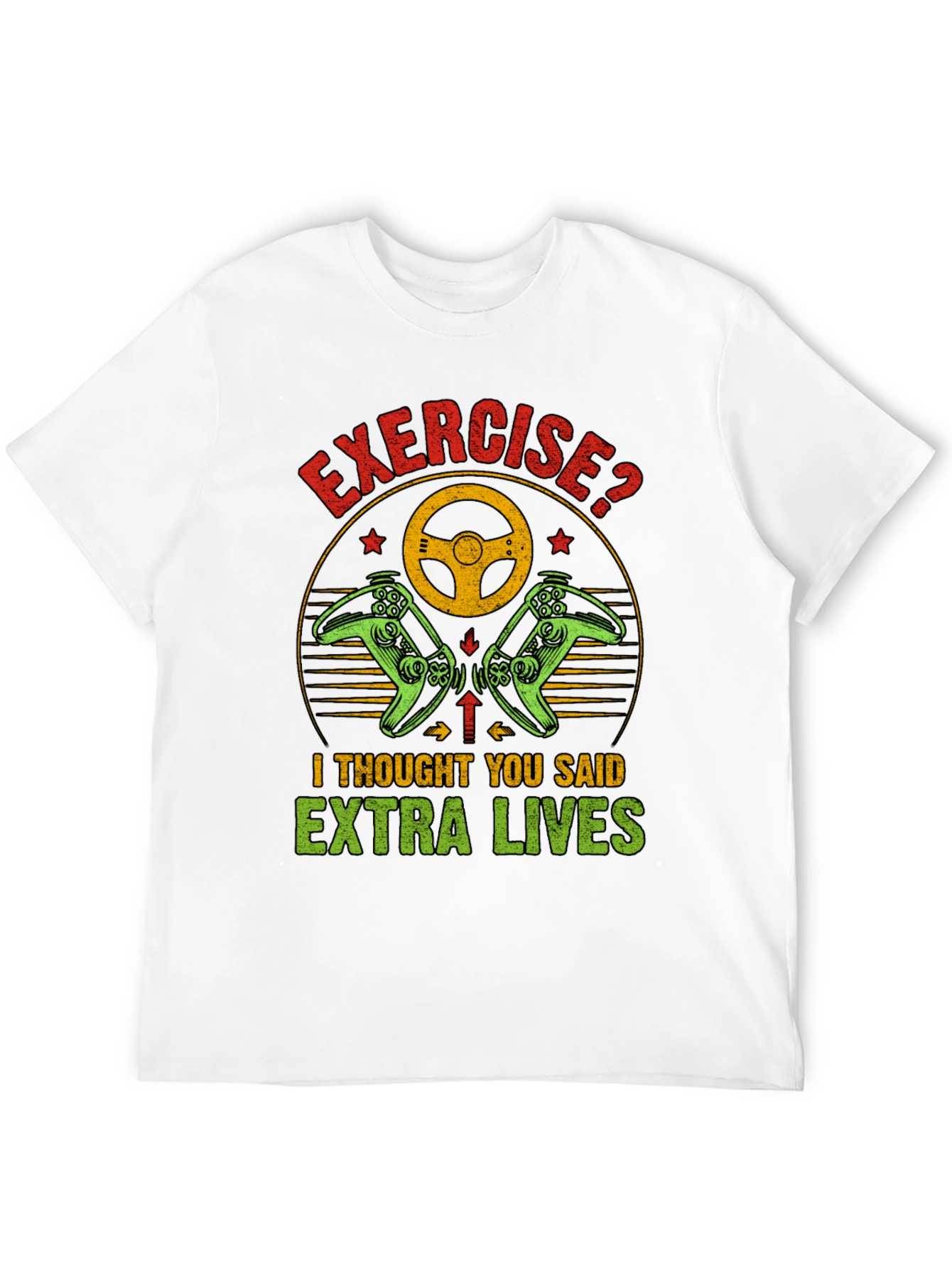 Funny Exercise Extra Lives Gaming T-Shirt