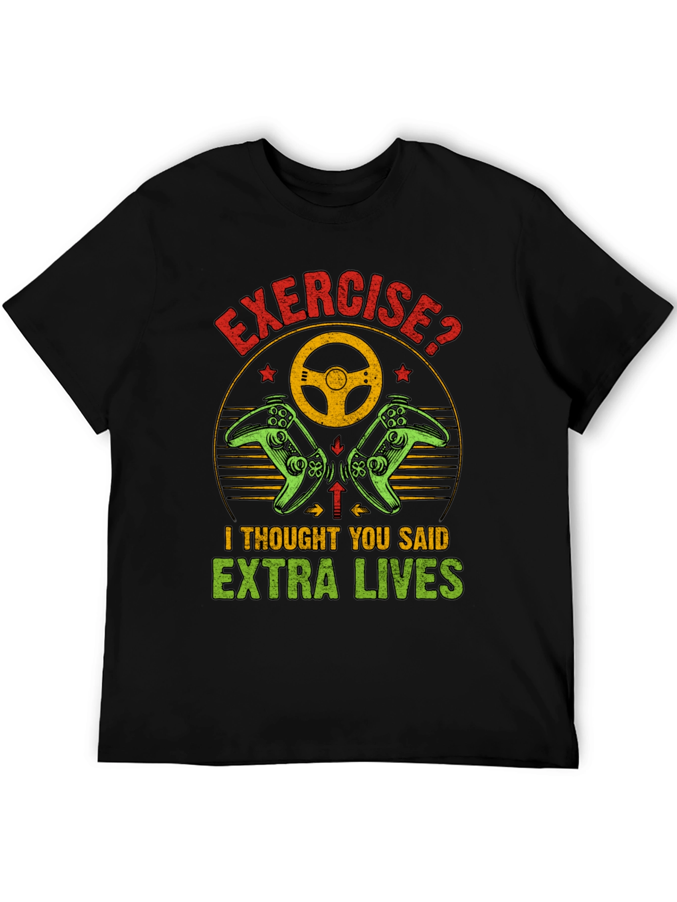 Funny Exercise Extra Lives Gaming T-Shirt