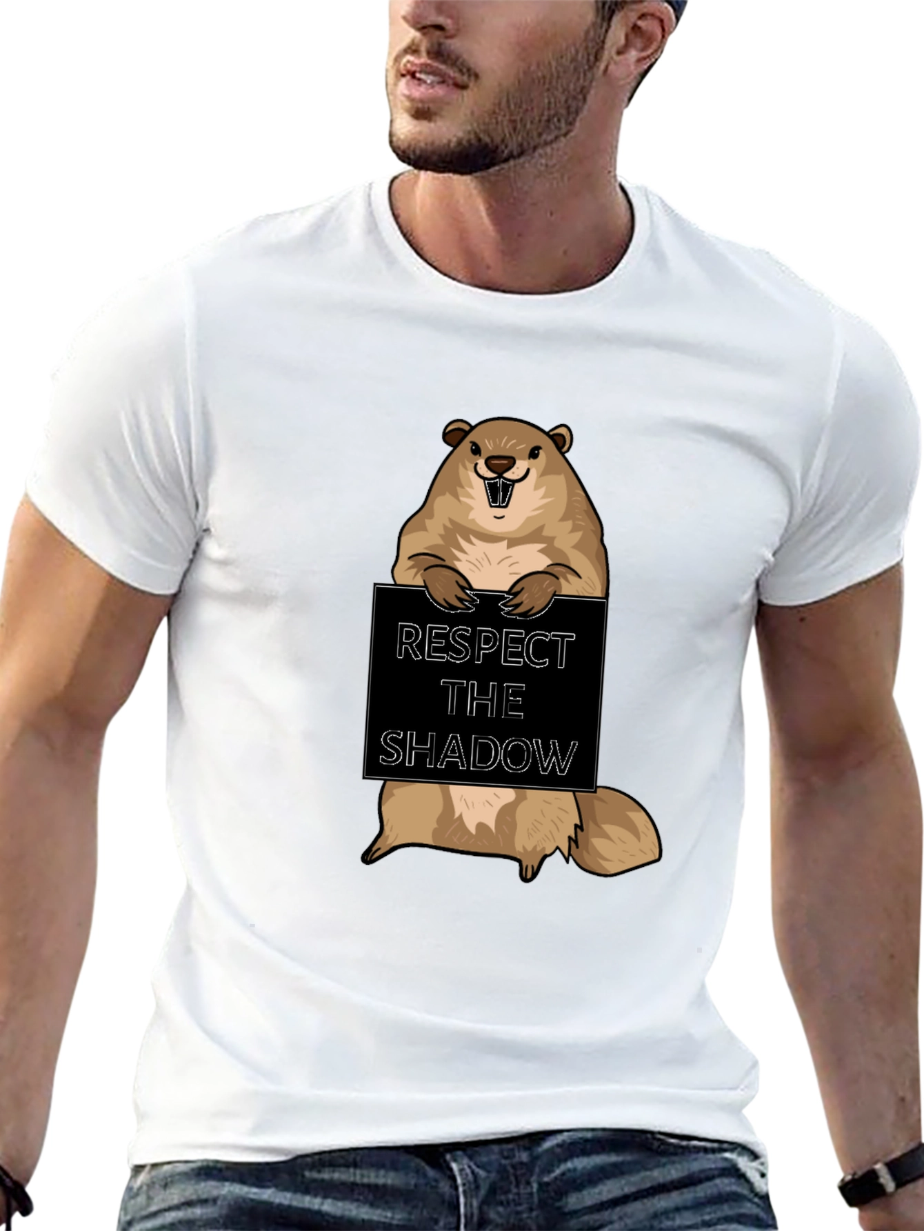 Respect the Shadow Groundhog T-Shirt