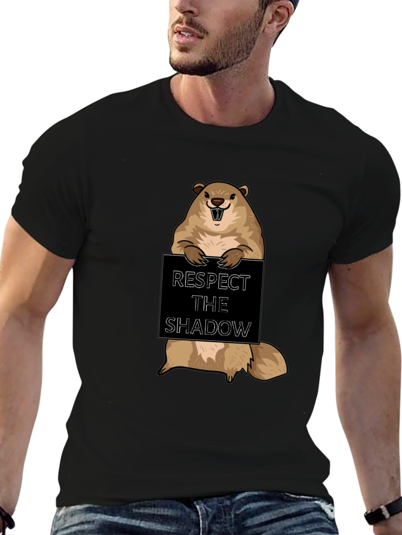 Respect the Shadow Groundhog T-Shirt