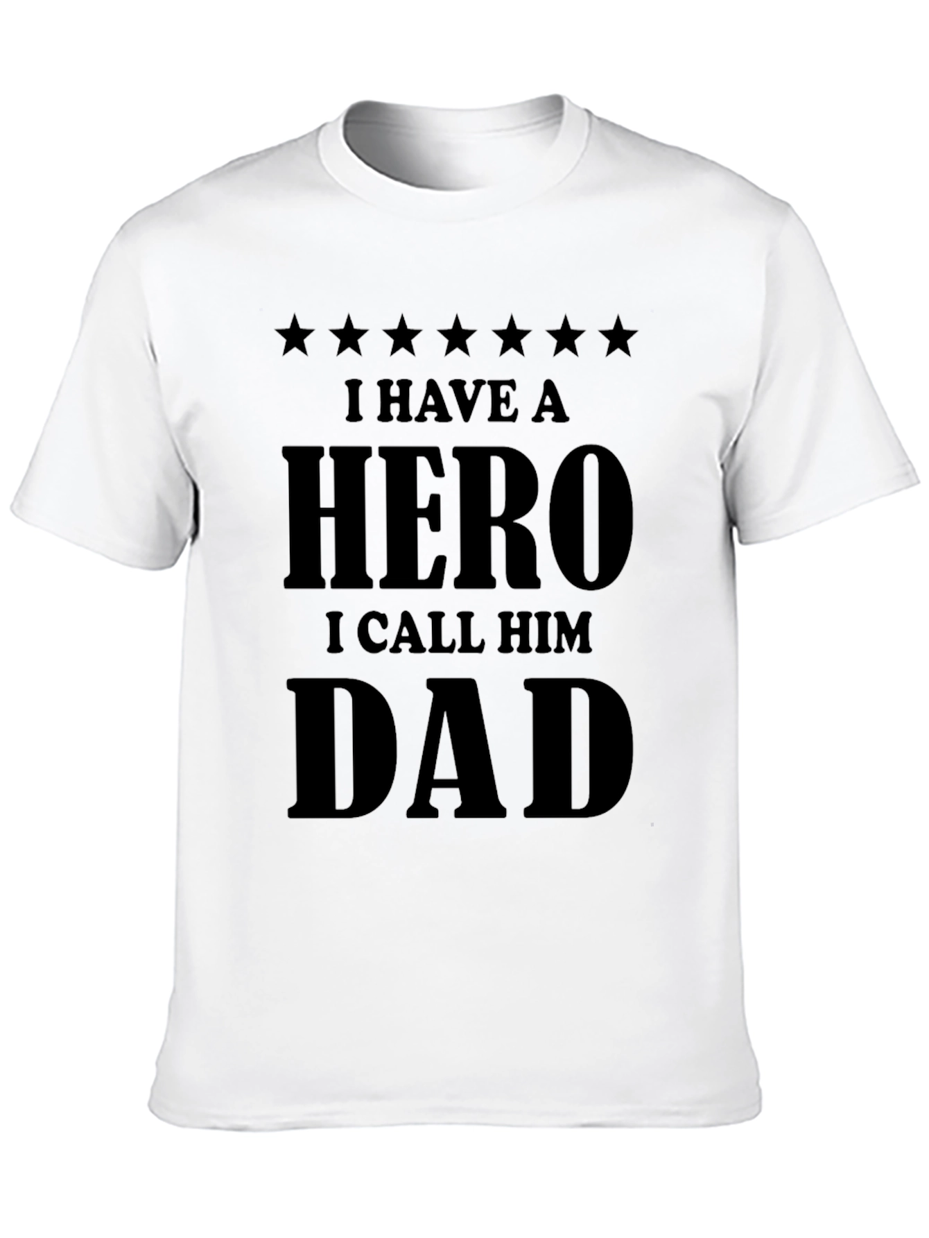 Hero Dad Black Graphic T-Shirt