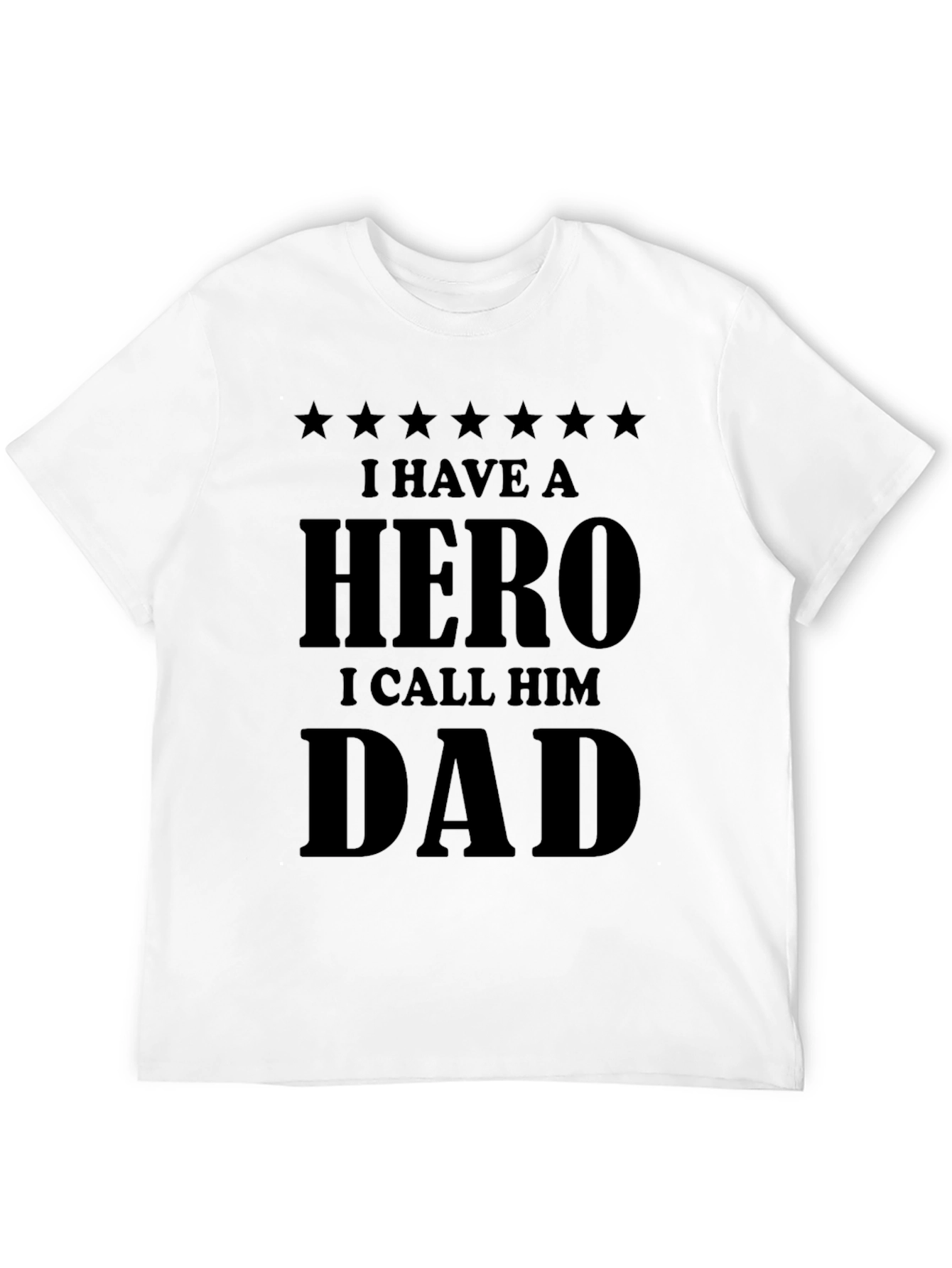 Hero Dad Black Graphic T-Shirt