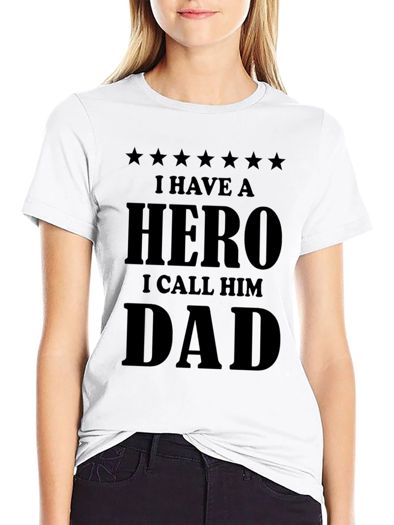 Hero Dad Black Graphic T-Shirt