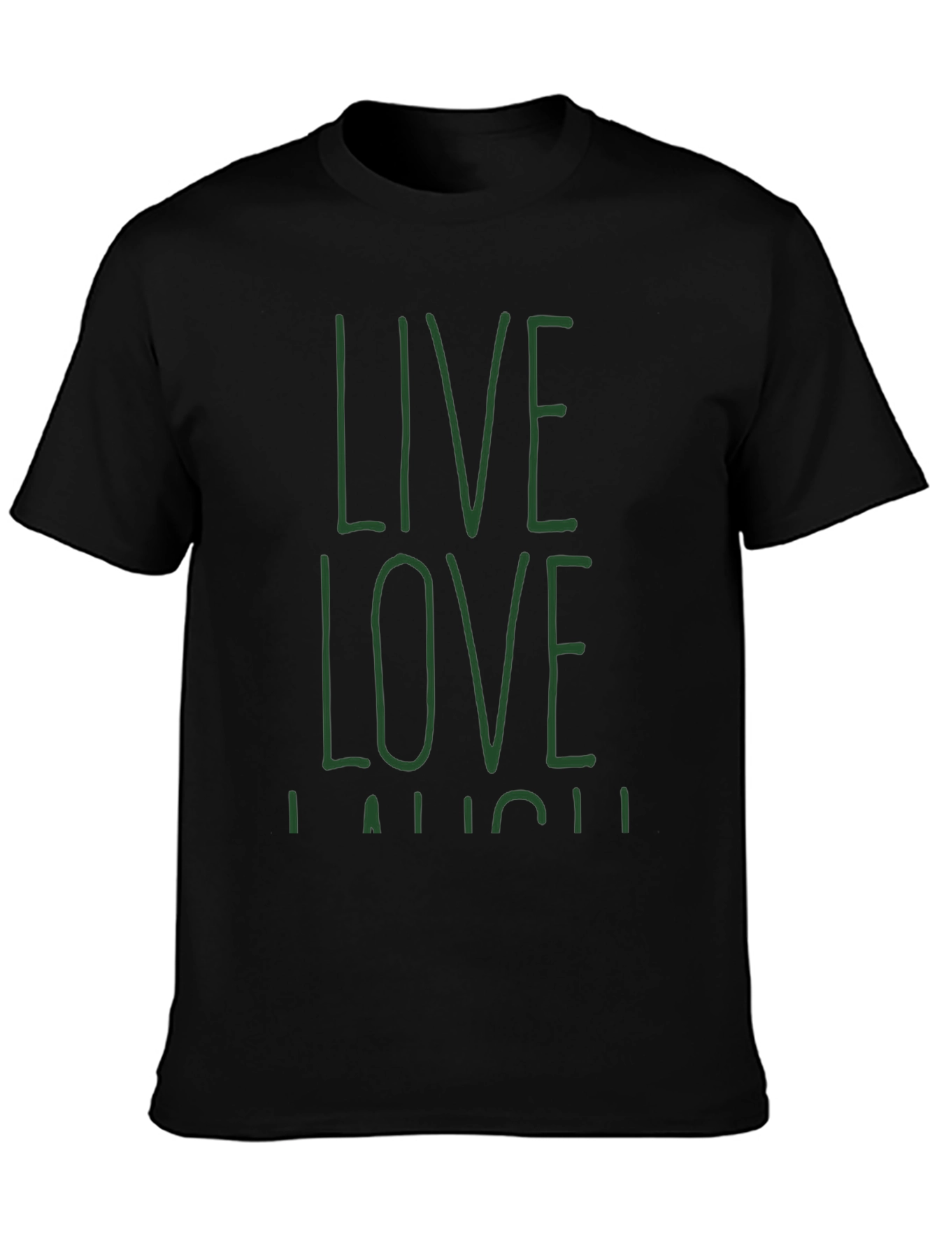Live Love Laugh Graphic Tee - Black