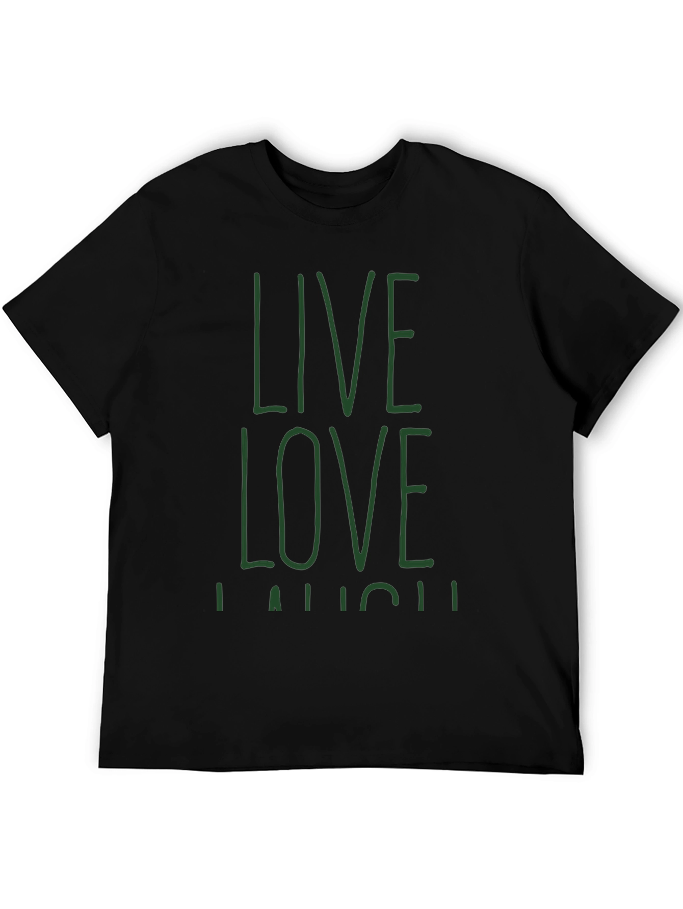 Live Love Laugh Graphic Tee - Black