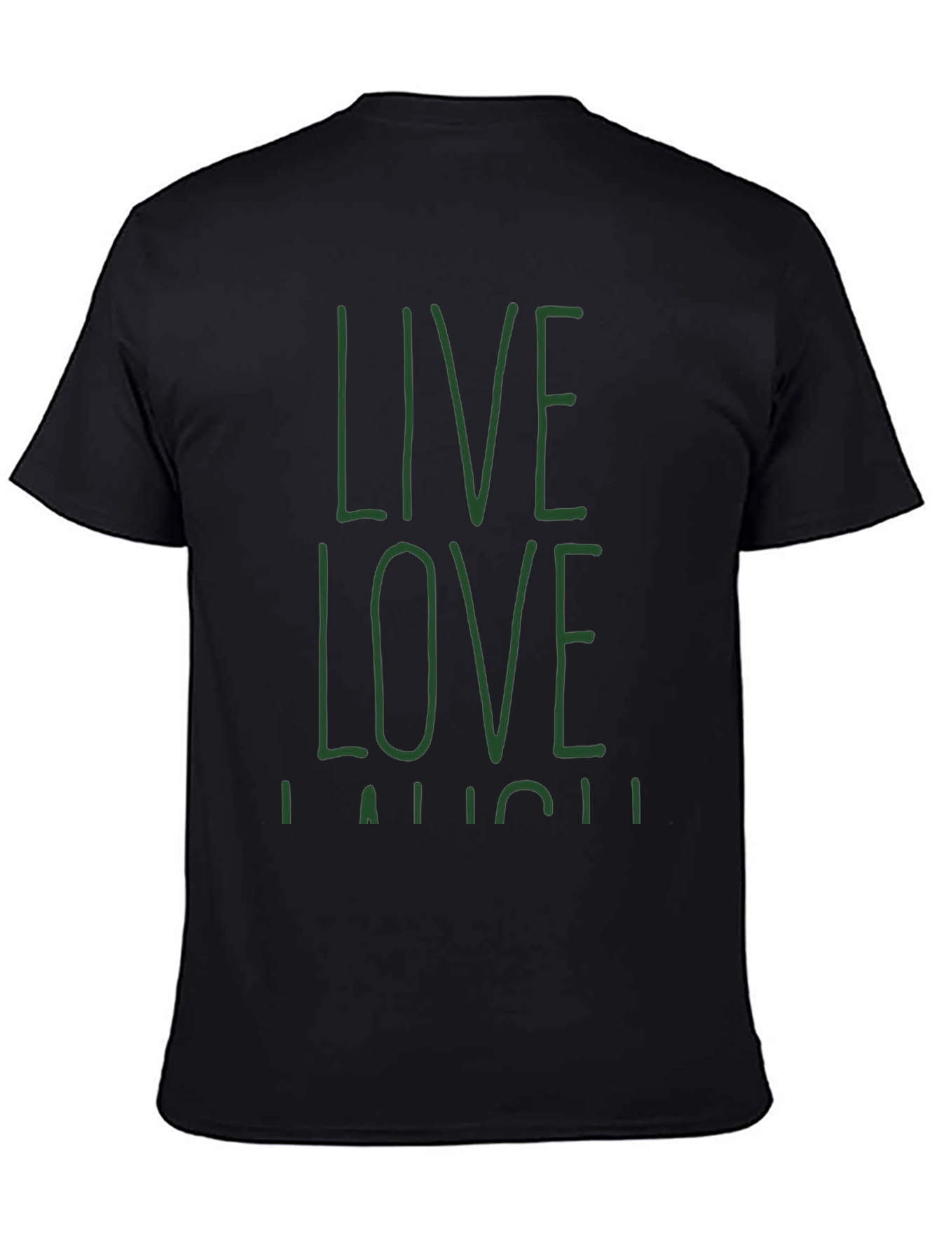 Live Love Laugh Graphic Tee - Black