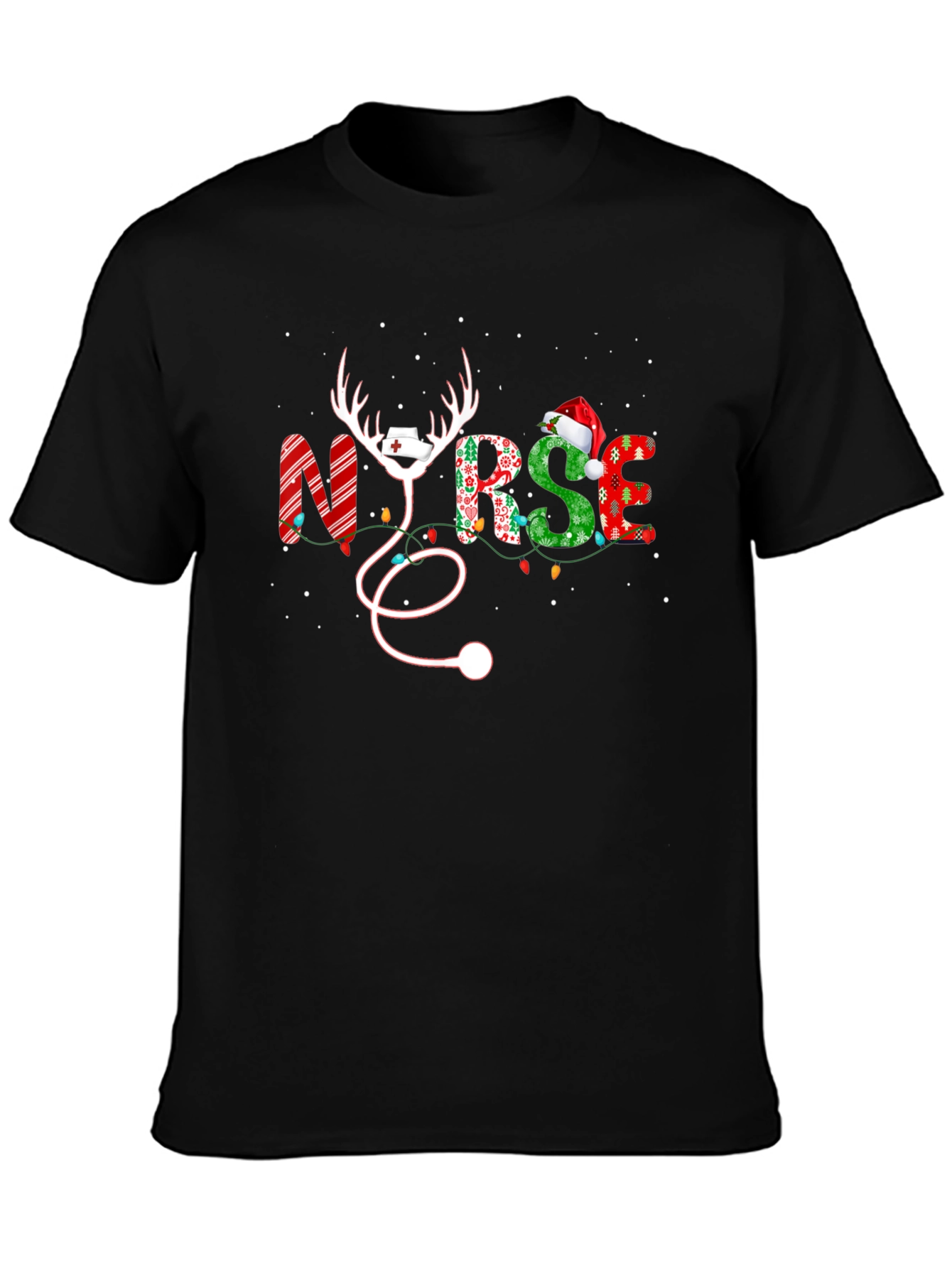Christmas Nurse Graphic T-Shirt