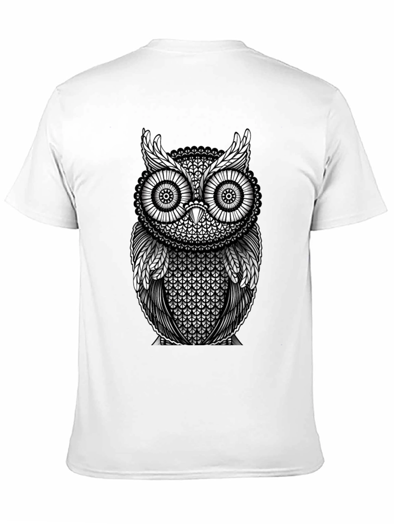 Owl Graphic Print Black T-Shirt
