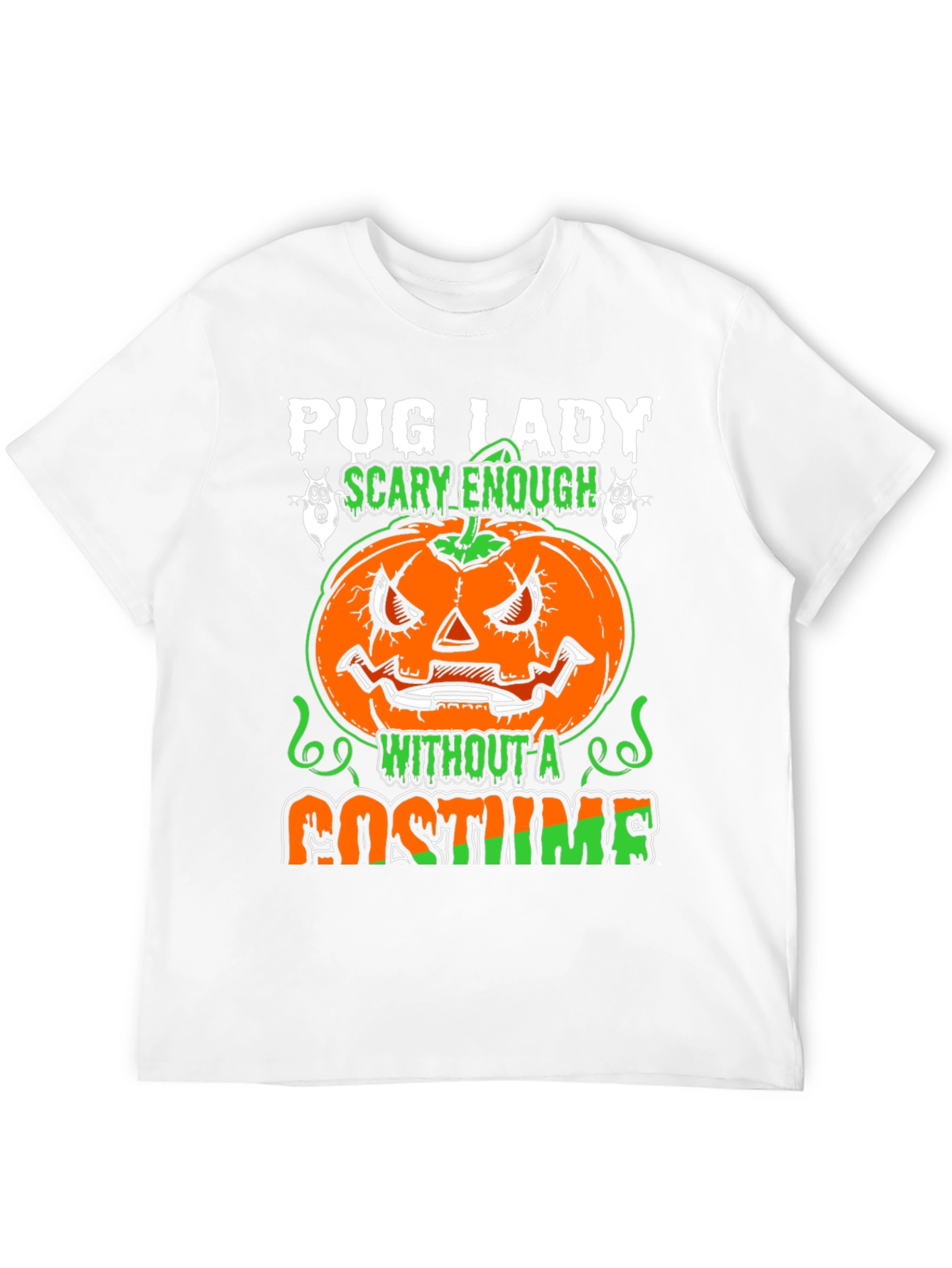 Pug Lady Halloween T-Shirt