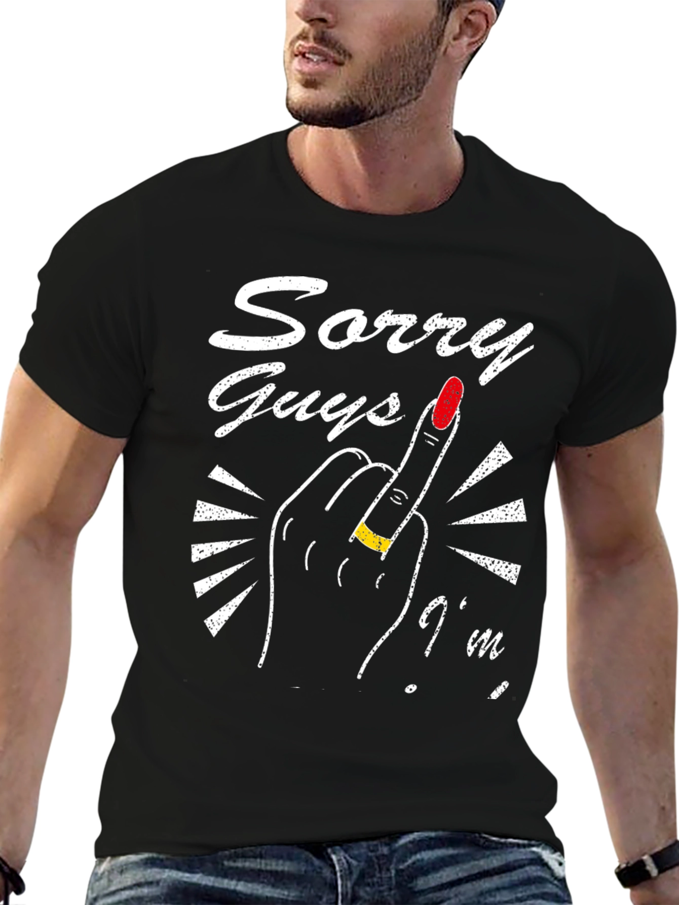 Sorry Guys Im Married Middle Finger T-Shirt