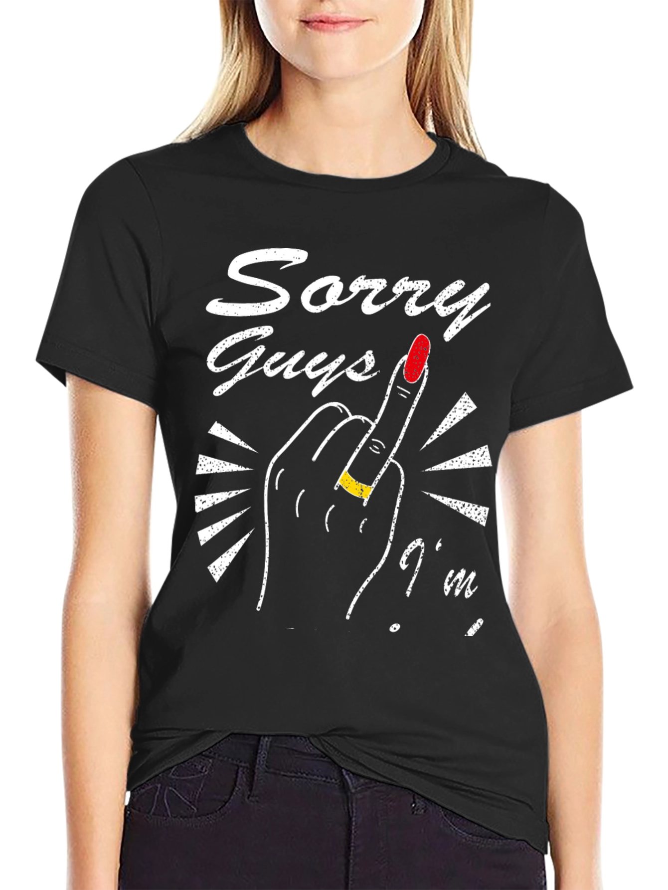 Sorry Guys Im Married Middle Finger T-Shirt