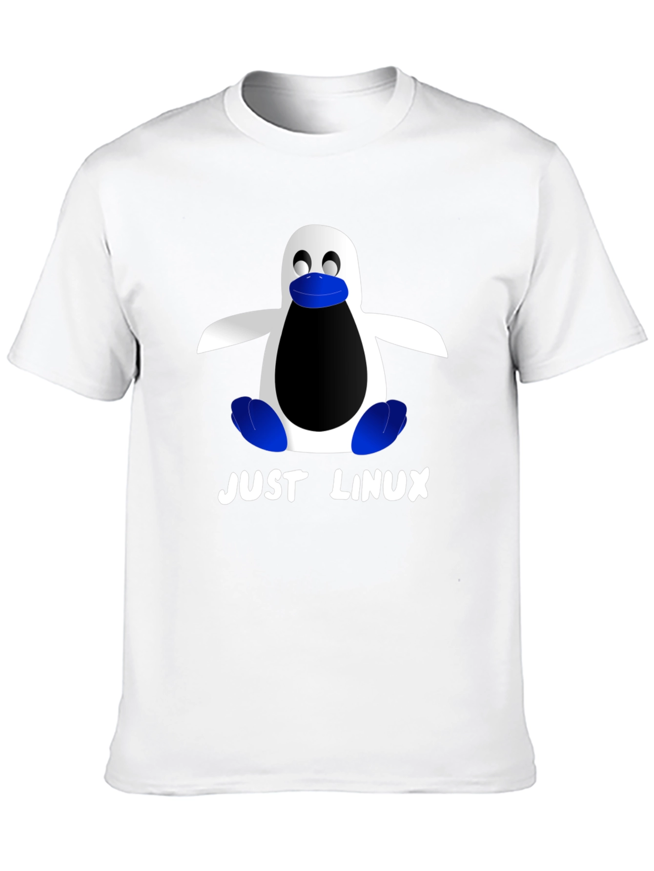 Just Linux Penguin Graphic T-Shirt - Black