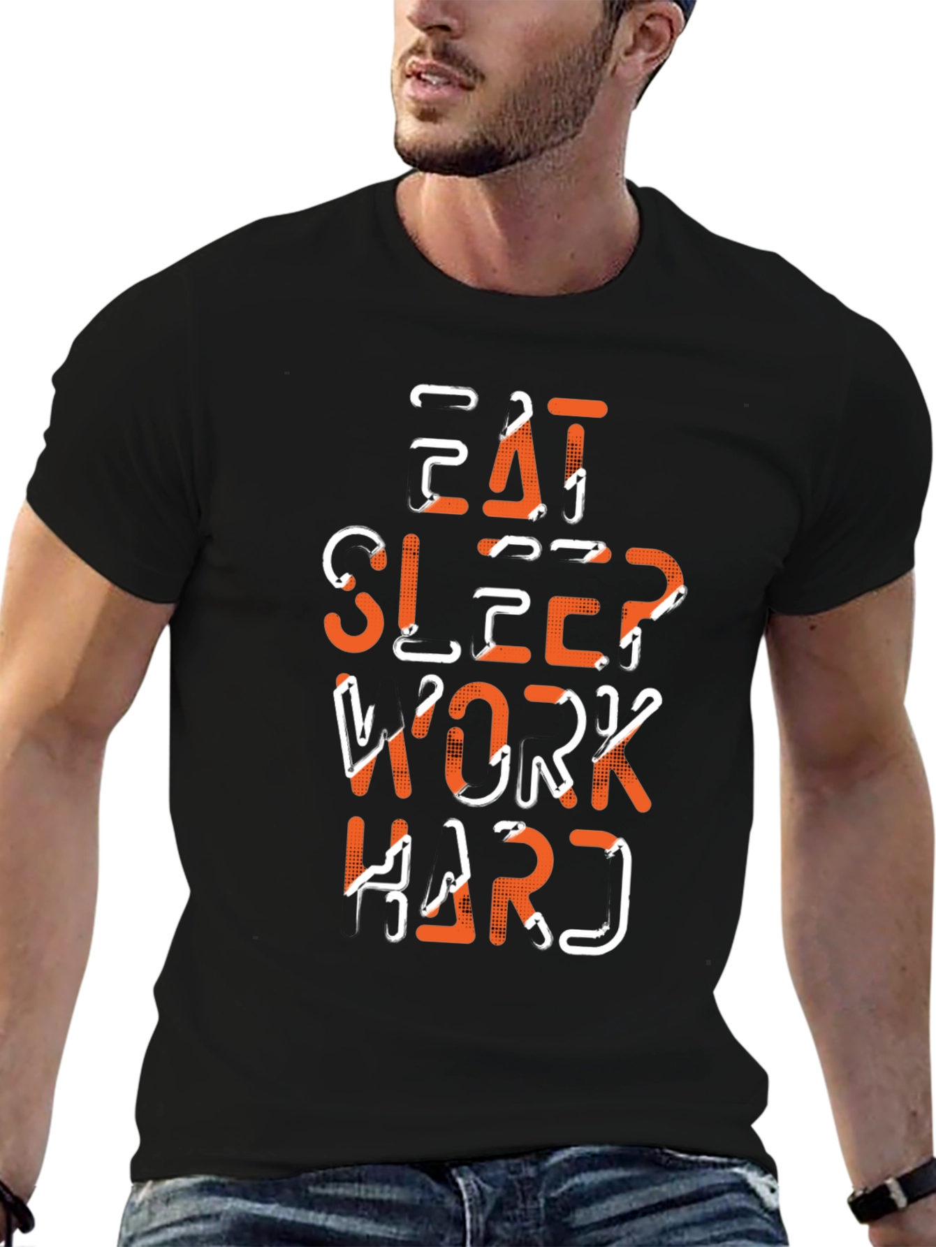 Eat Sleep Work Hard Graphic Tee