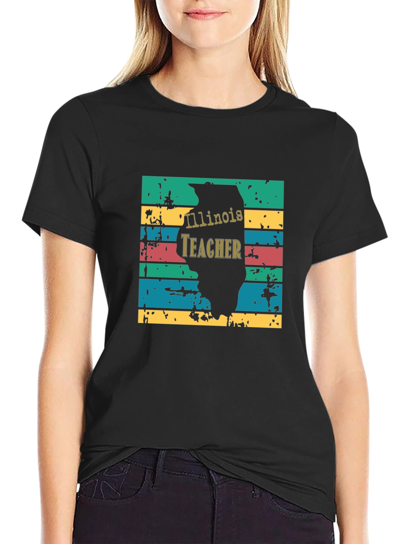 Illinois Teacher Retro T-Shirt