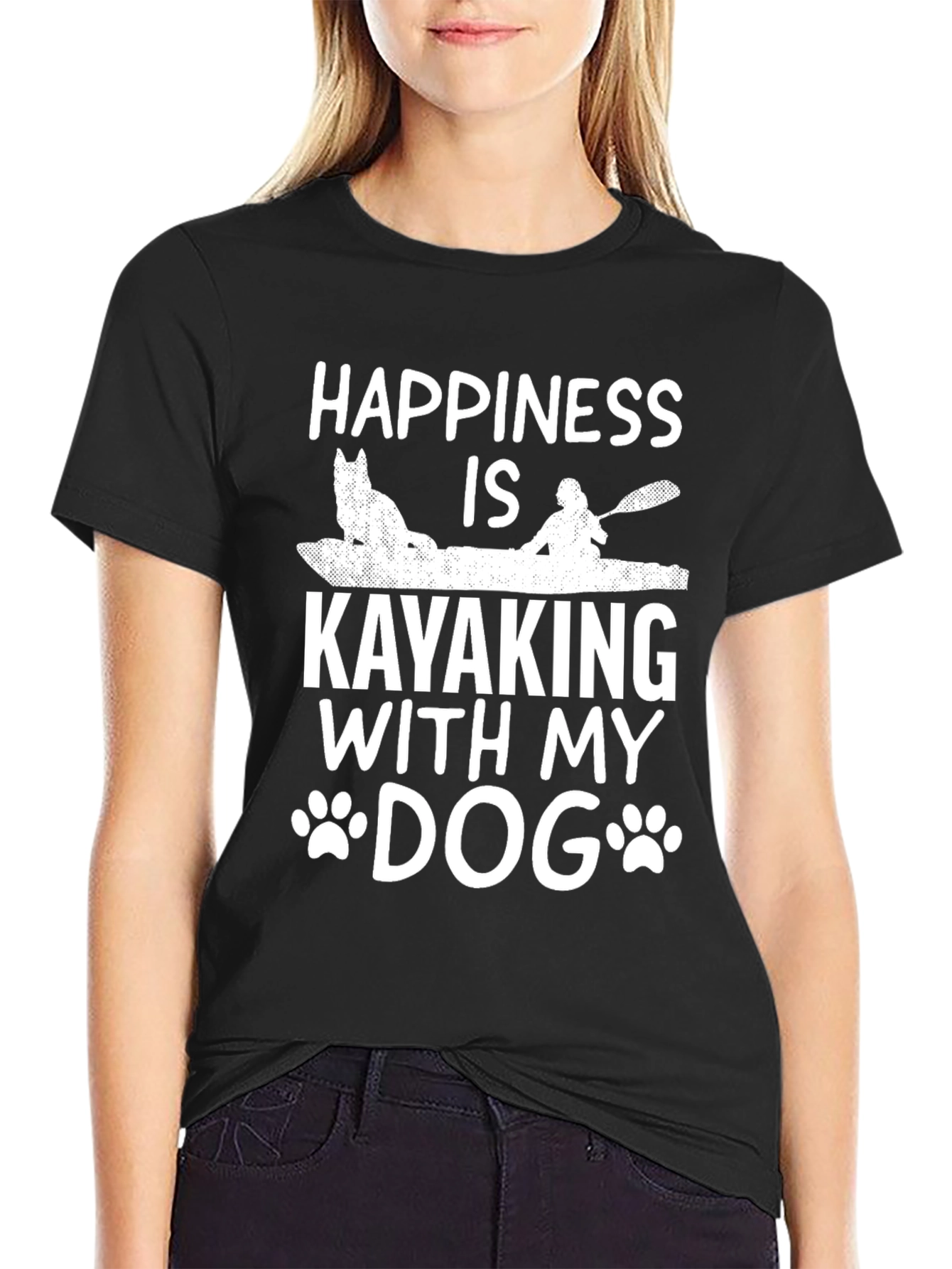 Happiness is Kayaking with my Dog T-Shirt