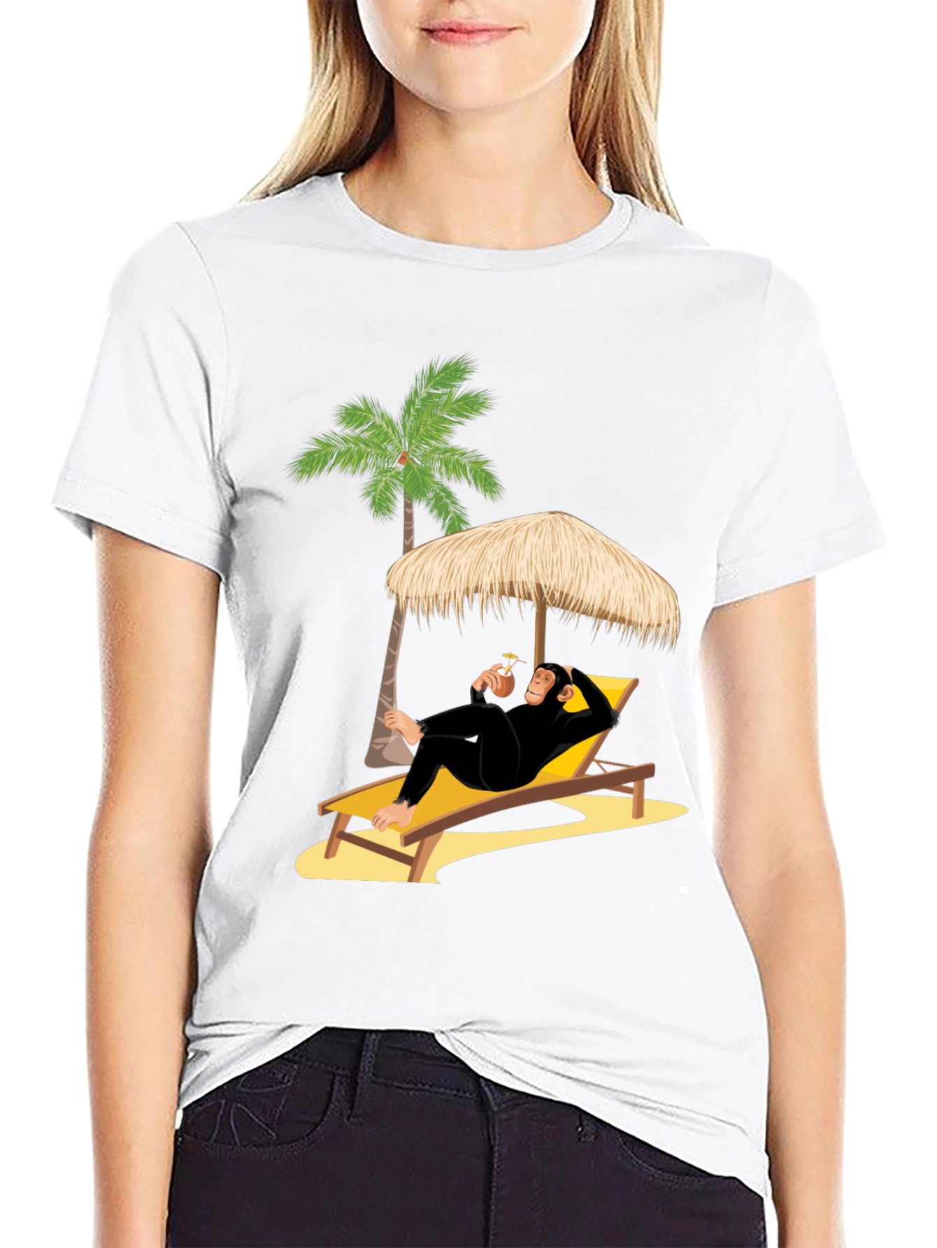 Relaxing Chimp T-Shirt - Beach Vibes