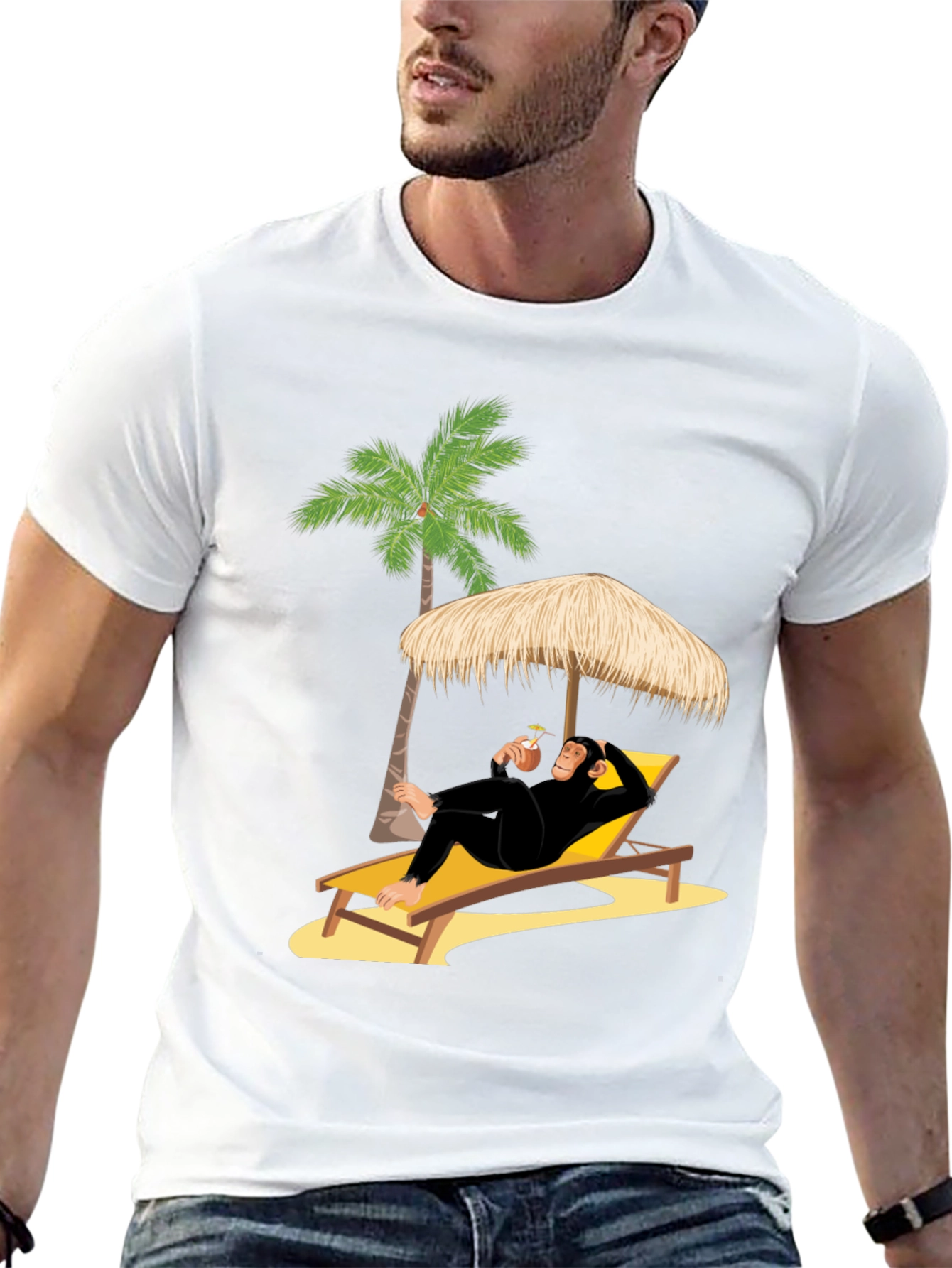 Relaxing Chimp T-Shirt - Beach Vibes