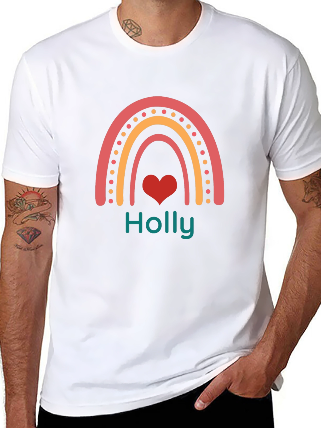 Holly Rainbow Heart T-Shirt