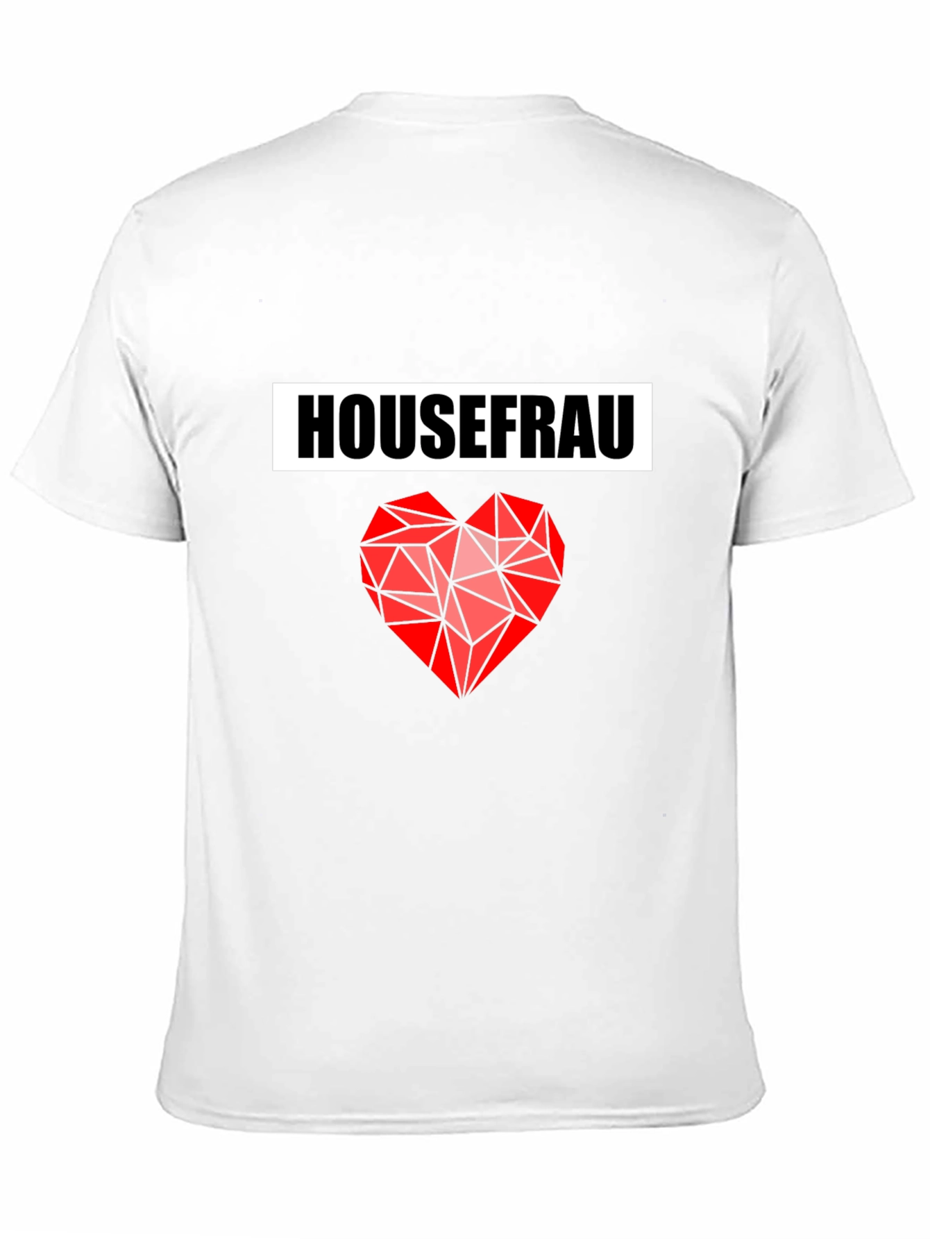 Housefrau Geometric Heart Black T-Shirt