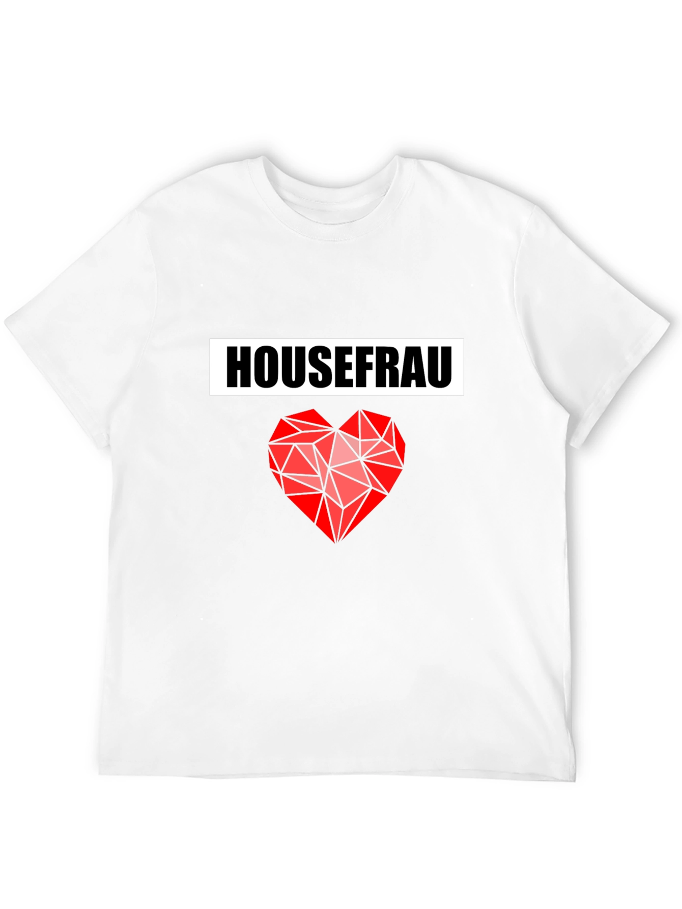 Housefrau Geometric Heart Black T-Shirt