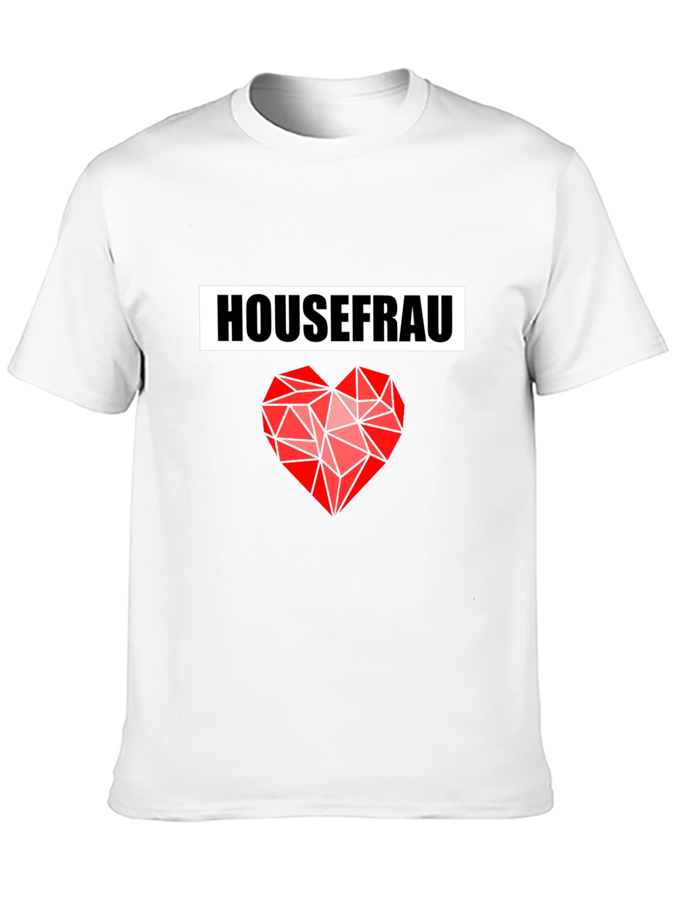 Housefrau Geometric Heart Black T-Shirt