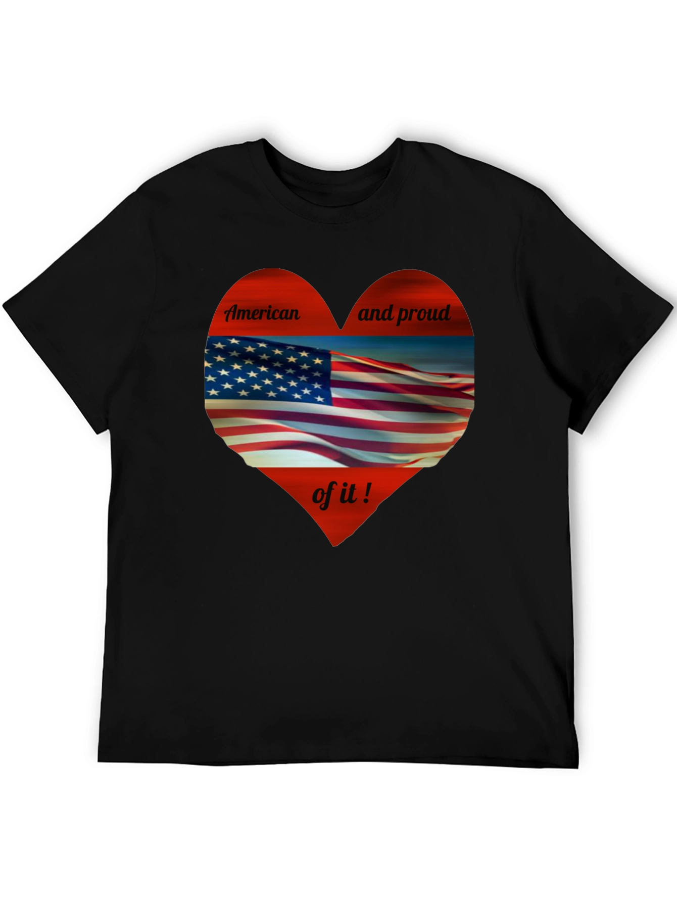 American Flag Heart Graphic Tee - Show Your Pride!