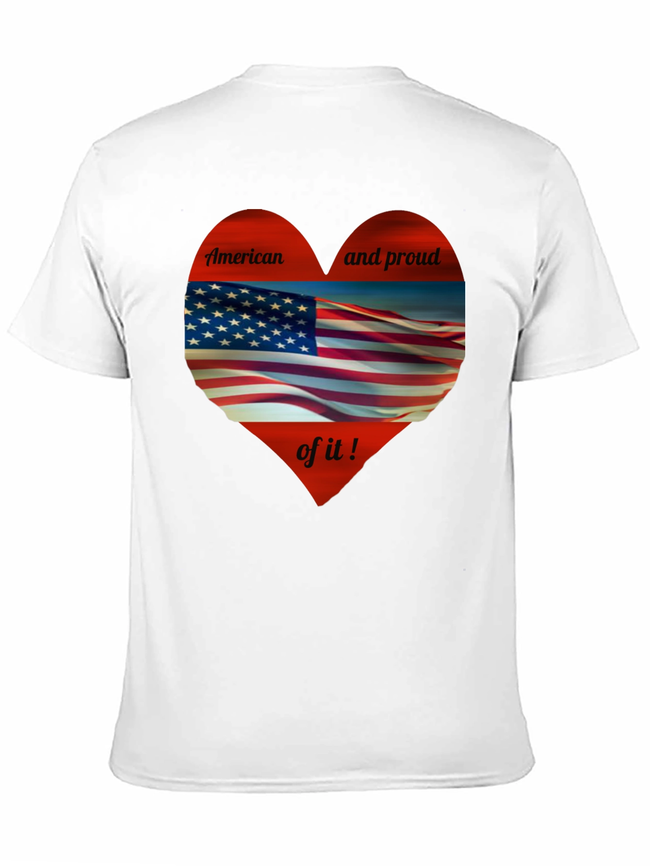 American Flag Heart Graphic Tee - Show Your Pride!