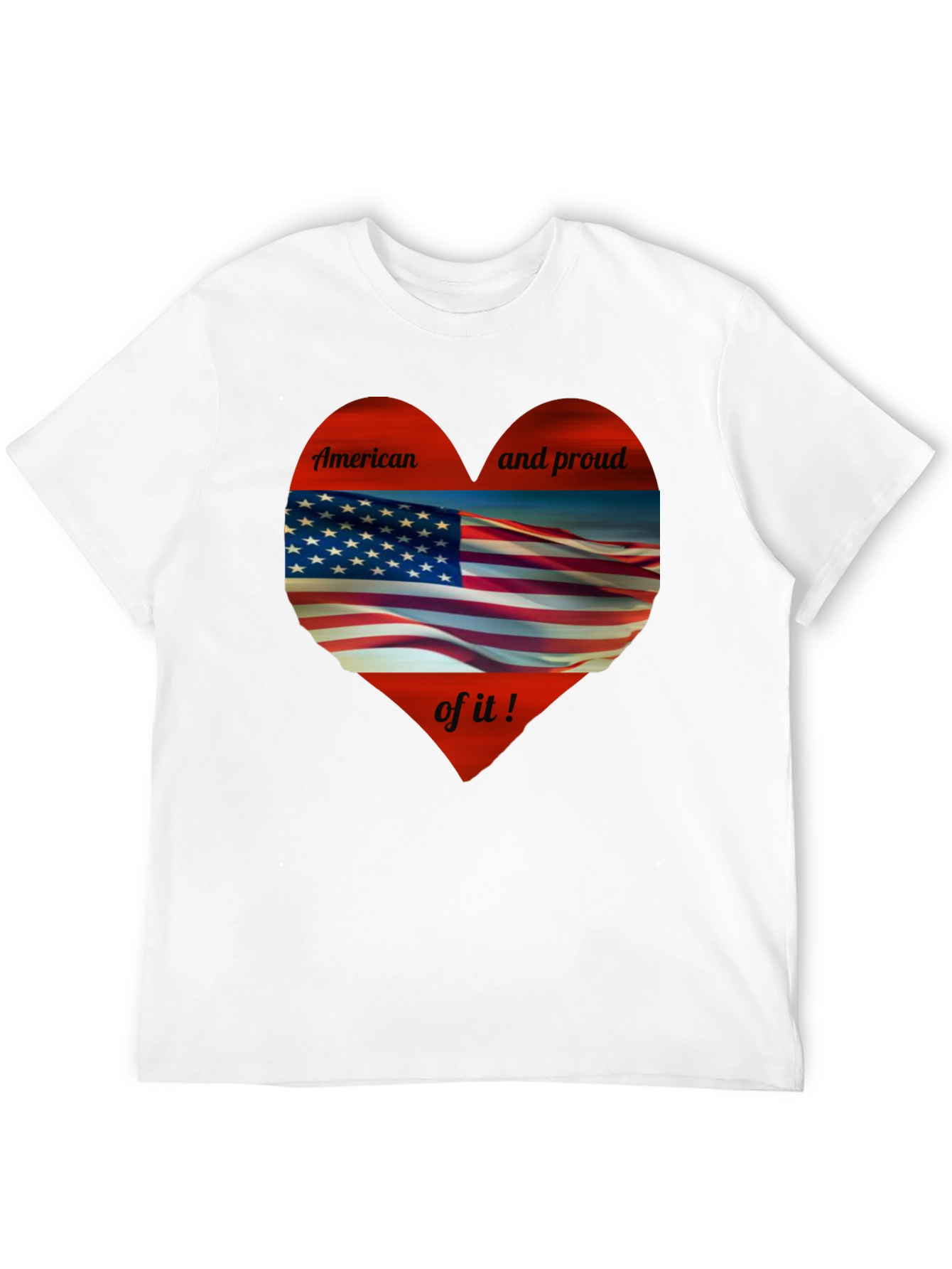 American Flag Heart Graphic Tee - Show Your Pride!